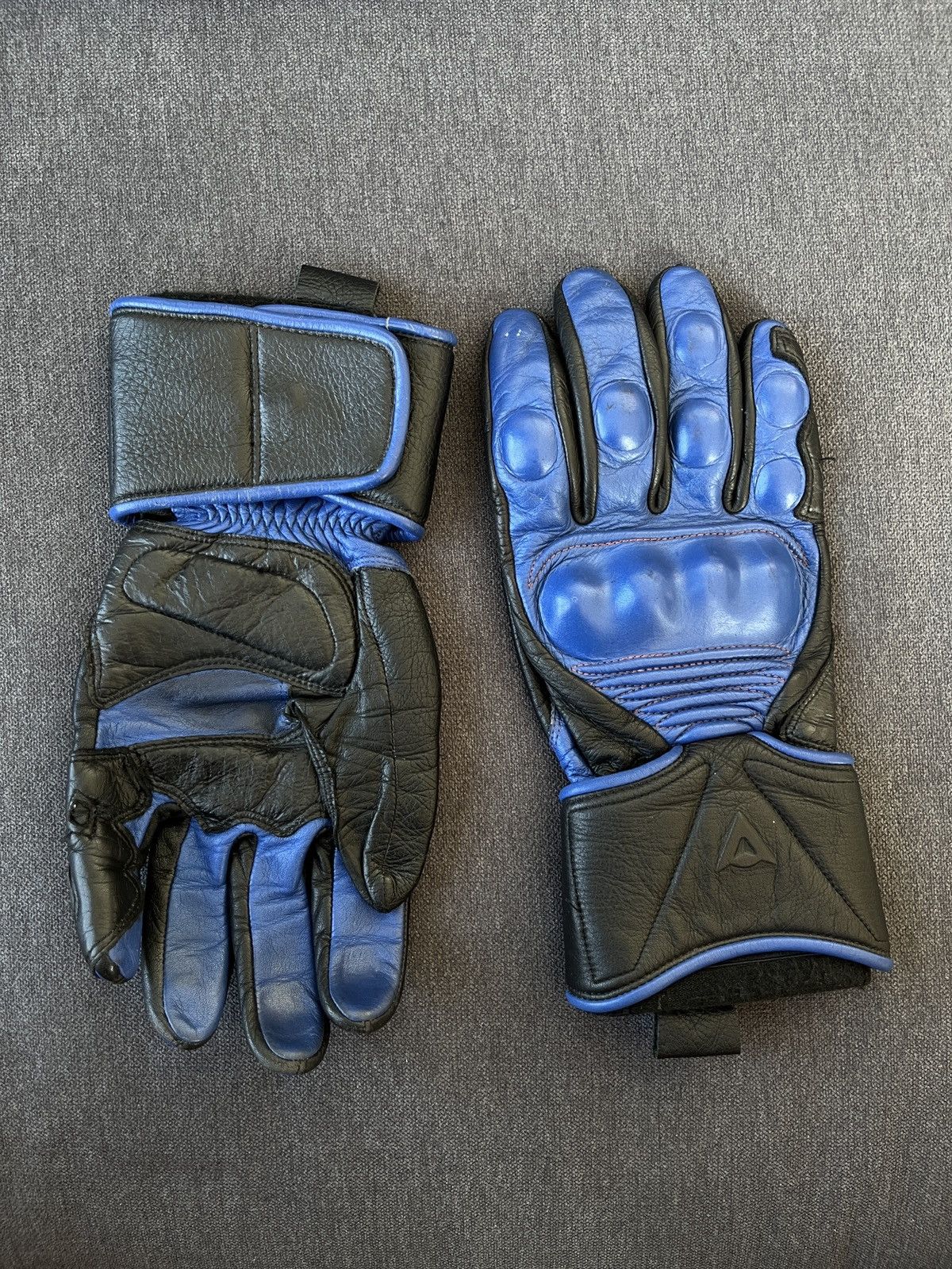 Dainese Dainese Blue Leather Moto Protective Biker Gloves Size ONE SIZE - 1 Thumbnail
