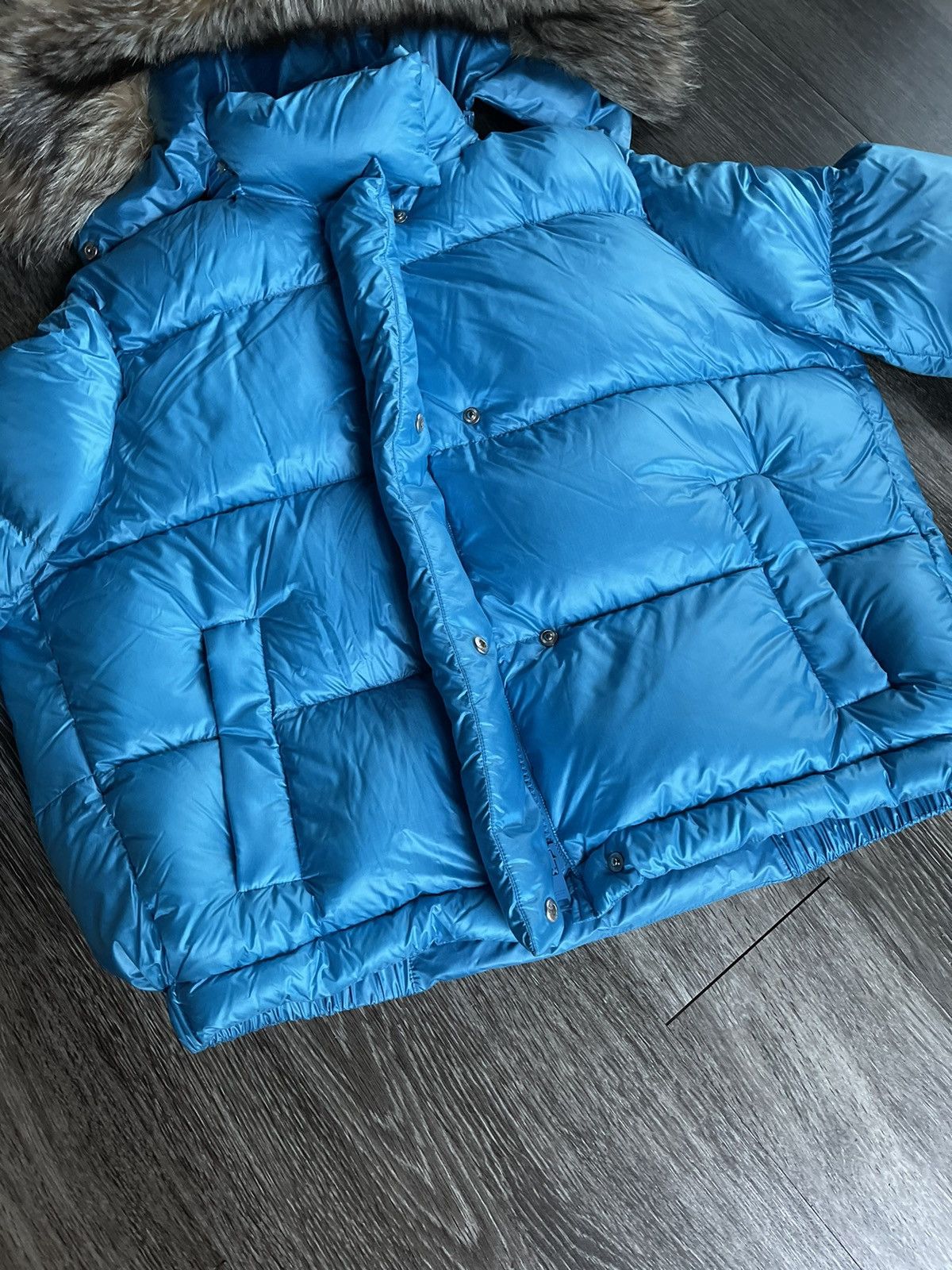 Prada NEW Prada Blue Anice Piumino Feathered Hooded Puffer Jacket Size US XS / EU 42 / 0 - 7 Thumbnail