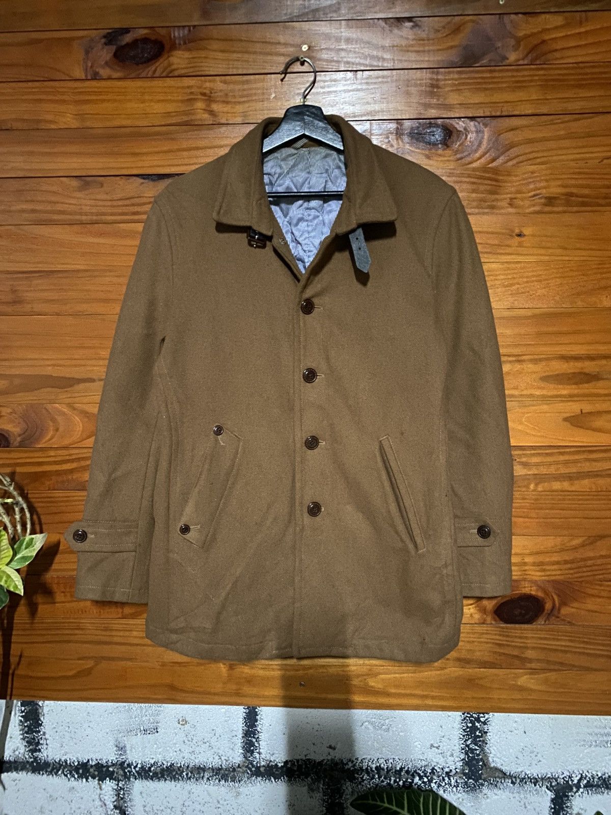 JUN MEN Junmen Brown Wool Blend Field Coat Classic Tailored Jacket Size US M / EU 48-50 / 2 - 4 Thumbnail