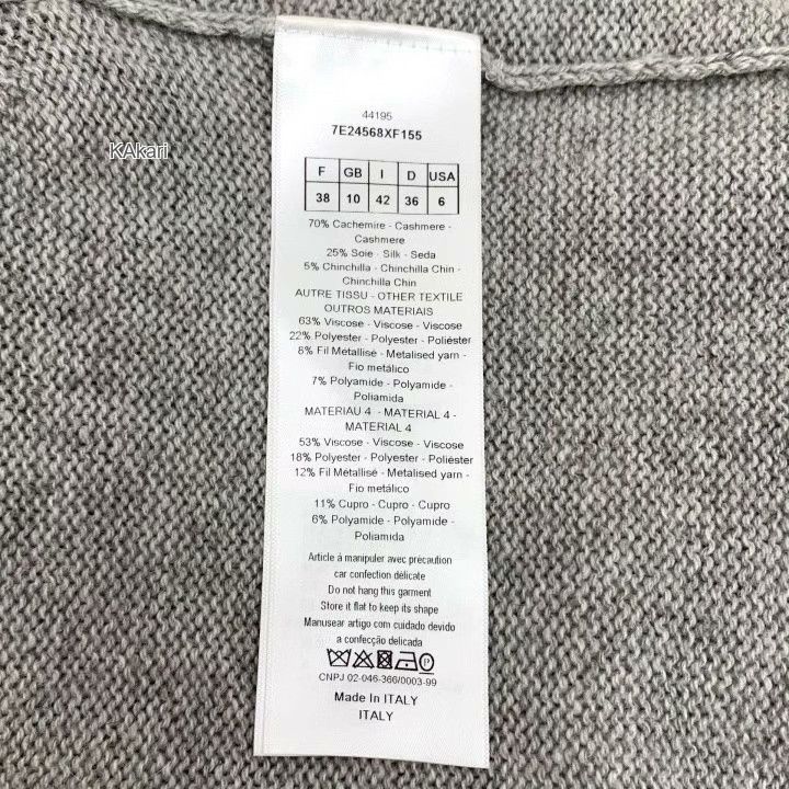 Dior Dior Gray Star Moon Embroidery Cashmere Sweater Size US M / EU 48-50 / 2 - 7 Thumbnail