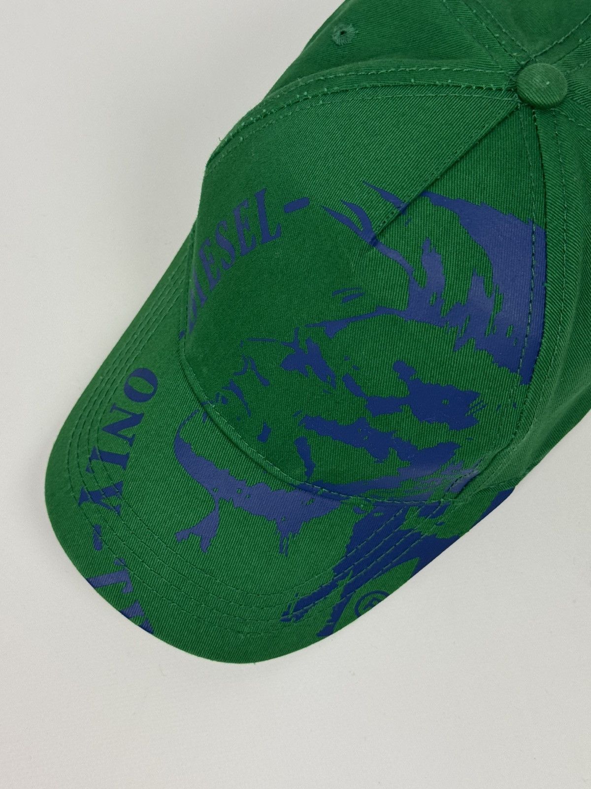 Diesel Y2K Diesel Bug Logo Face Graphic Strap Back Cap Hat Size ONE SIZE - 7 Thumbnail