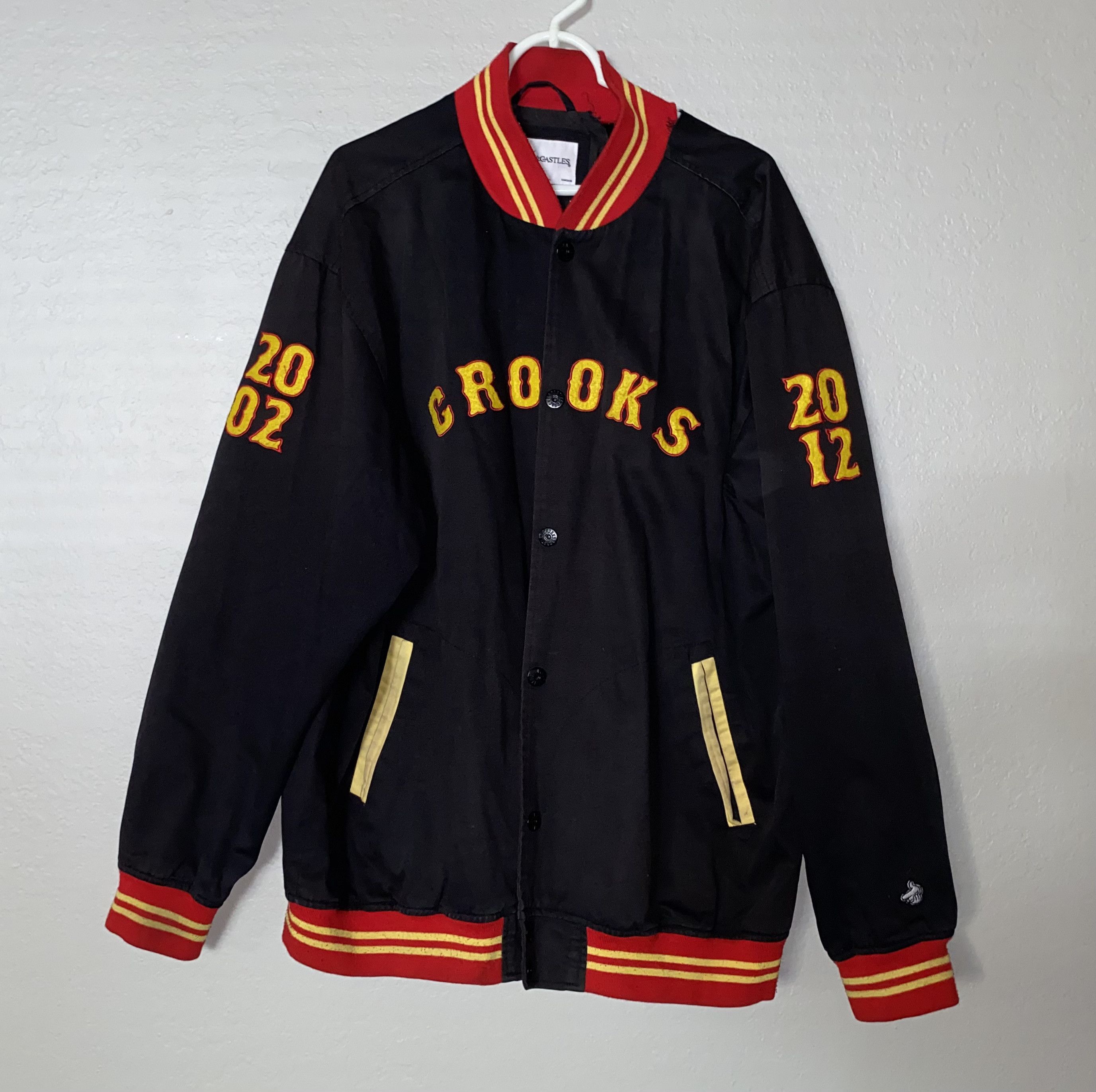 Crooks & Castles × Vintage Crooks and Castles vtg 2012 Varsity Bomber Jacket FLAW 3XL 2 Size US XXL / EU 58 / 5 - 1 Thumbnail