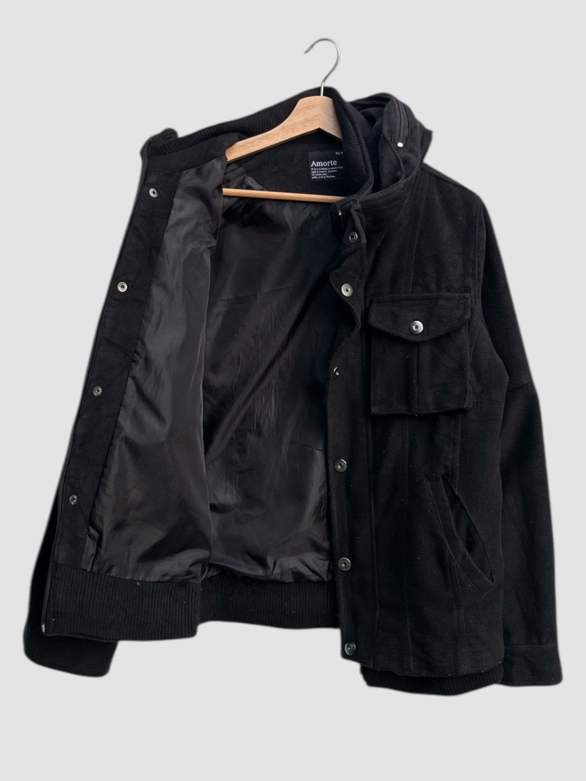 Le Grande Bleu (L.G.B.) Amorte Black Hooded Utility Bono Jacket Size US M / EU 48-50 / 2 - 4 Thumbnail
