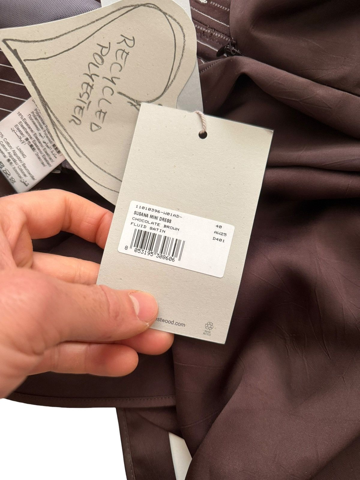 Vivienne Westwood $2,600 Corset Bustier Susana Dress Brown Satin Size S / US 4 / IT 40 - 20 Thumbnail