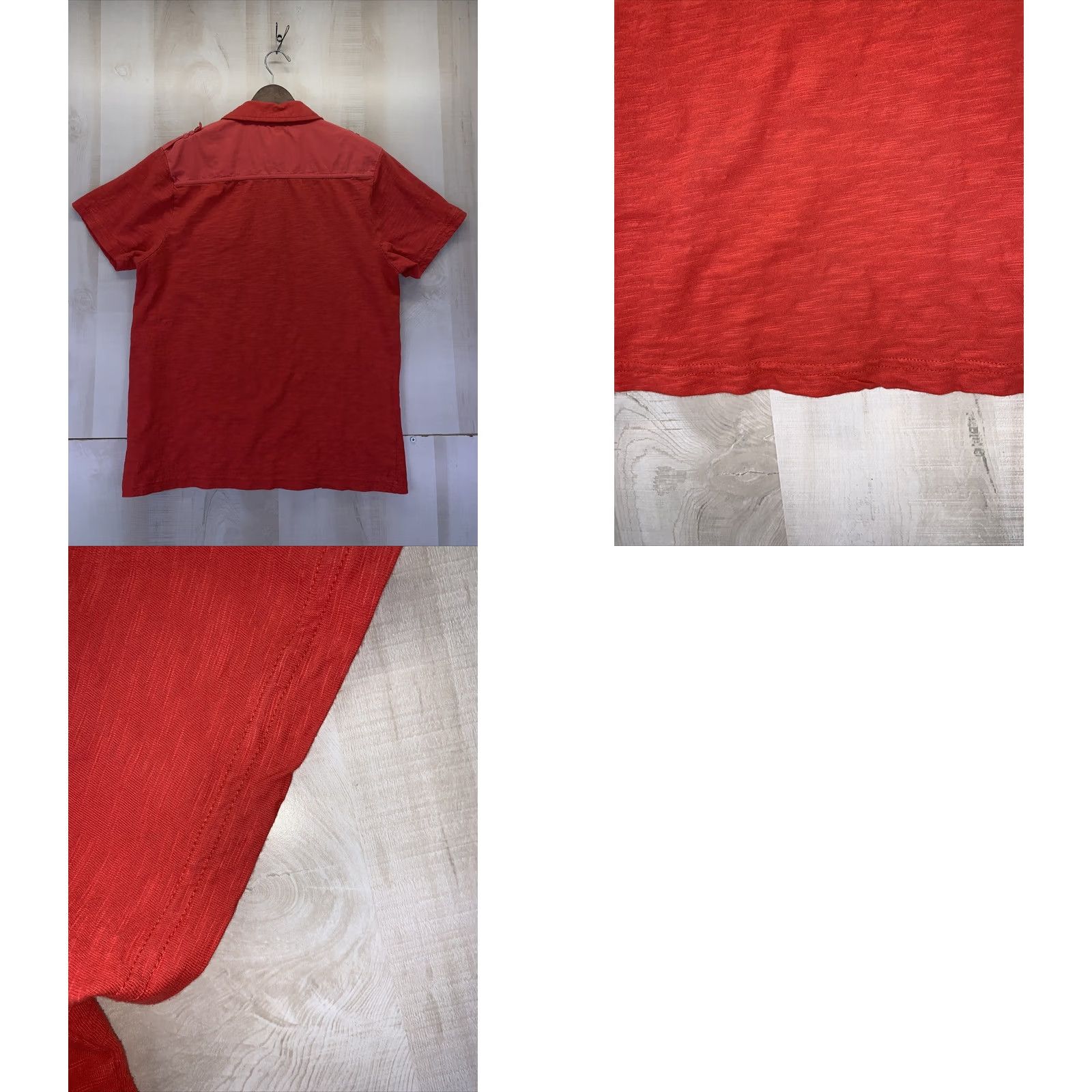 Guess GUESS Polo Shirt Mens Red Textured Cotton Pocket Front Short Sleeve Size US M / EU 48-50 / 2 - 8 Thumbnail