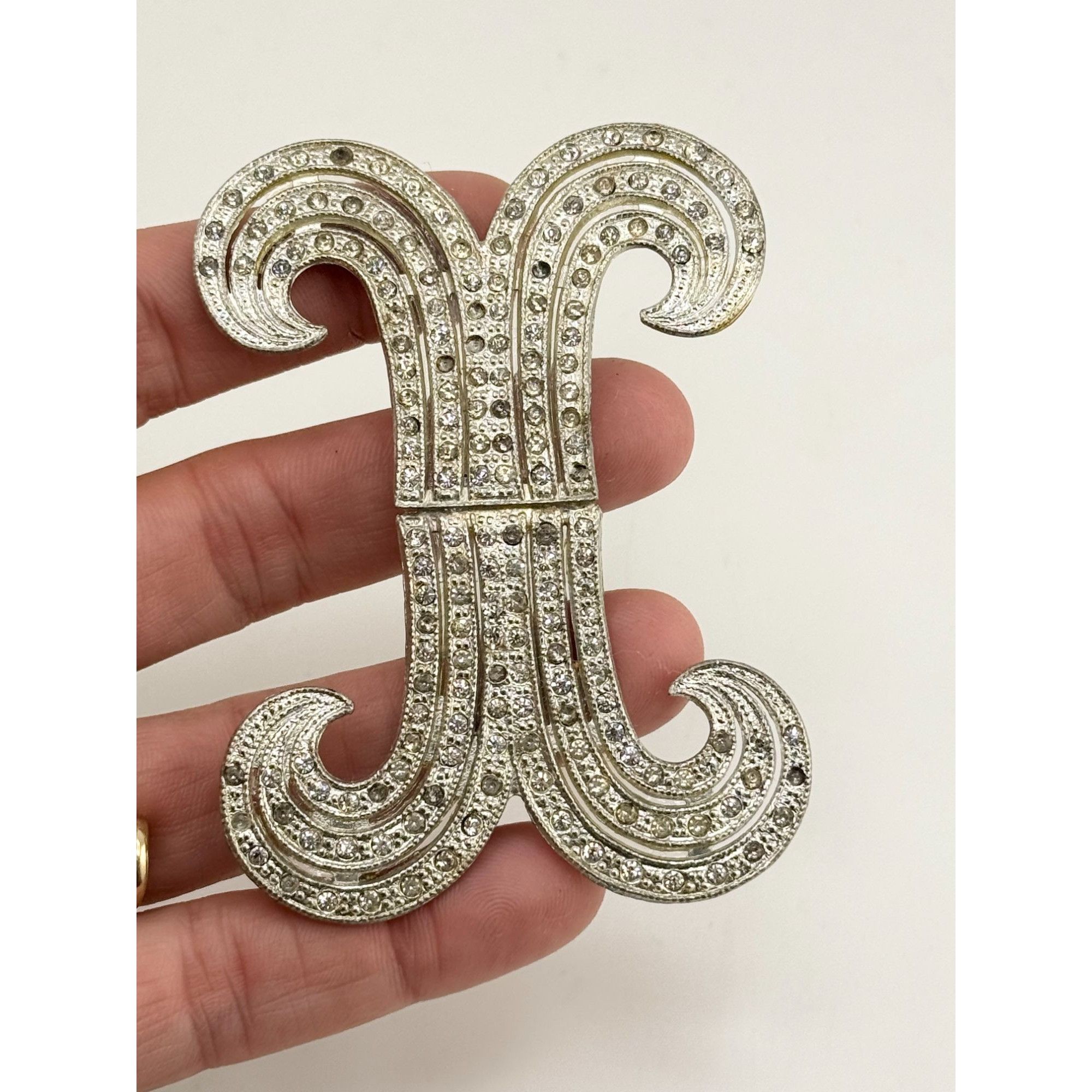 Vintage Estate art deco rhinestone pin Size ONE SIZE - 5 Thumbnail