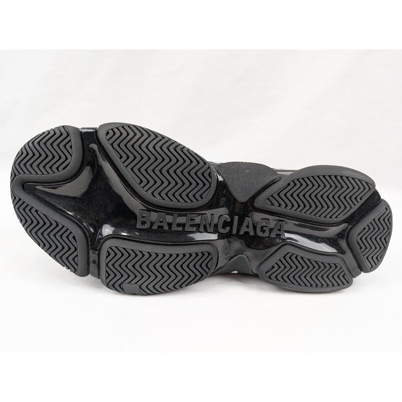 Balenciaga o1rshd1 Q:4 / Leather Triple S Sneakers in Black/White Size US 10 / EU 43 - 10 Thumbnail