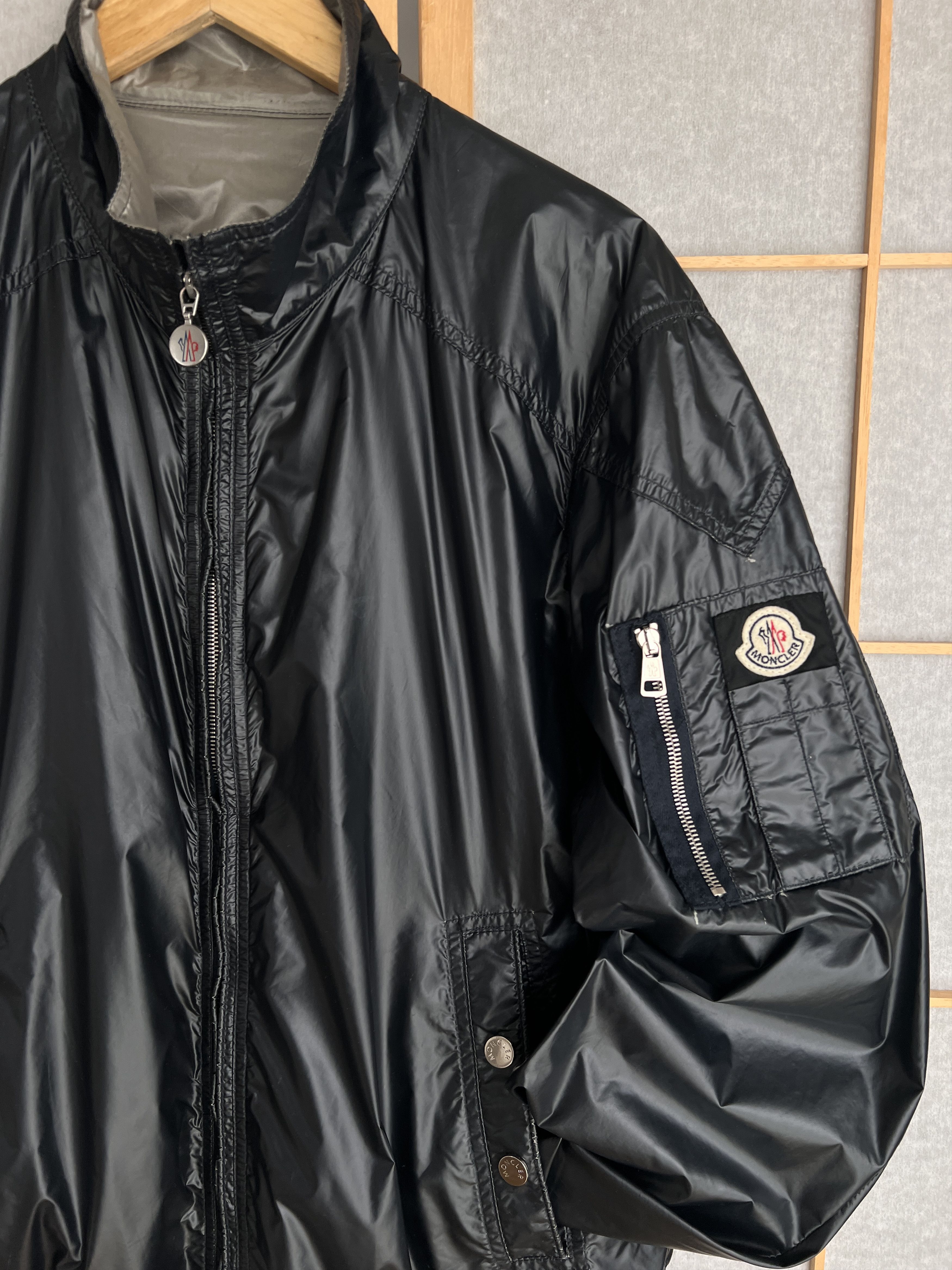 Moncler Moncler Pomolos jacket luxury PU leather vintage bomber rare Size US L / EU 52-54 / 3 - 2 Thumbnail