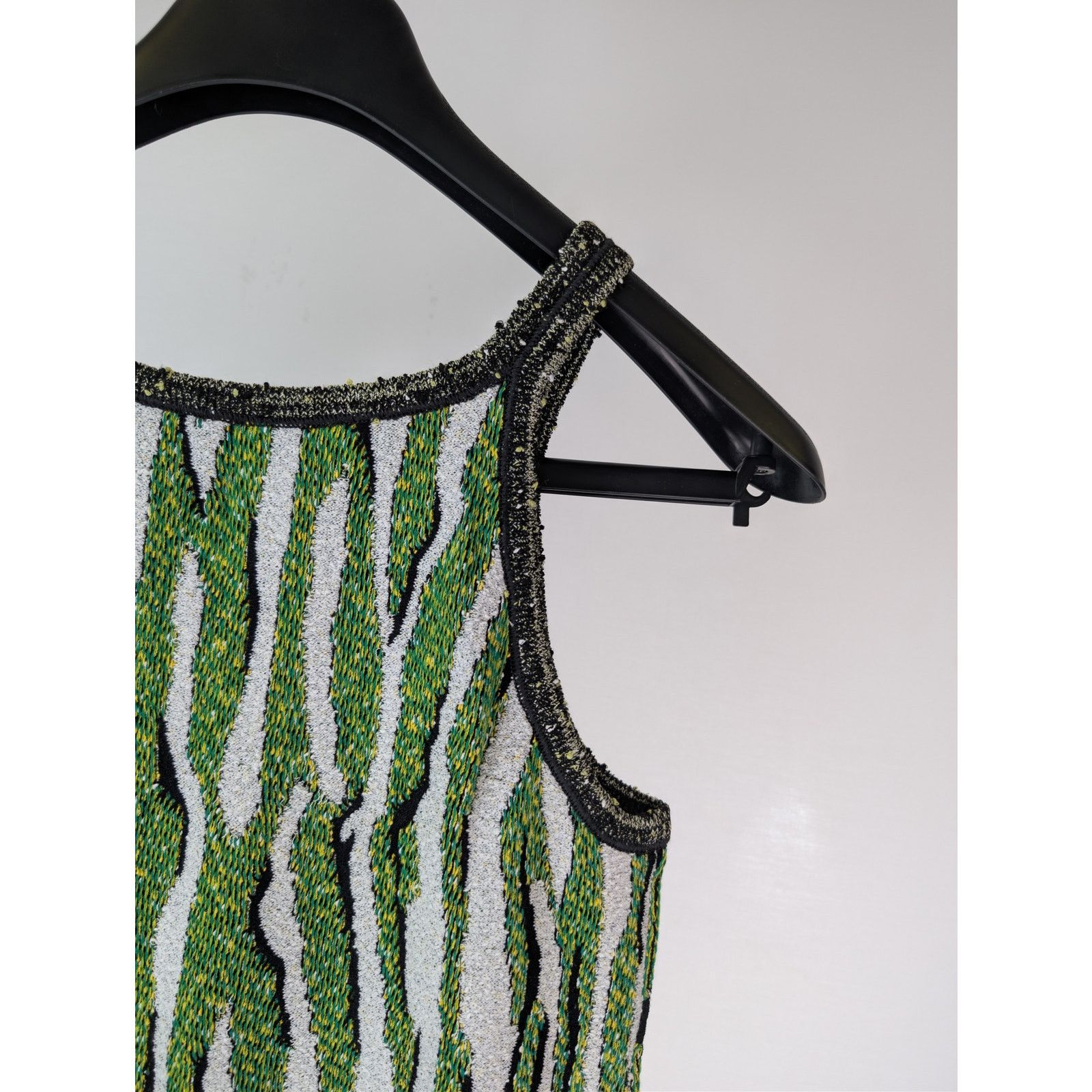 Bottega Veneta o1rshd1 Animal Jacquard Tank Top in Green / White Size US S / EU 44-46 / 1 - 12 Thumbnail