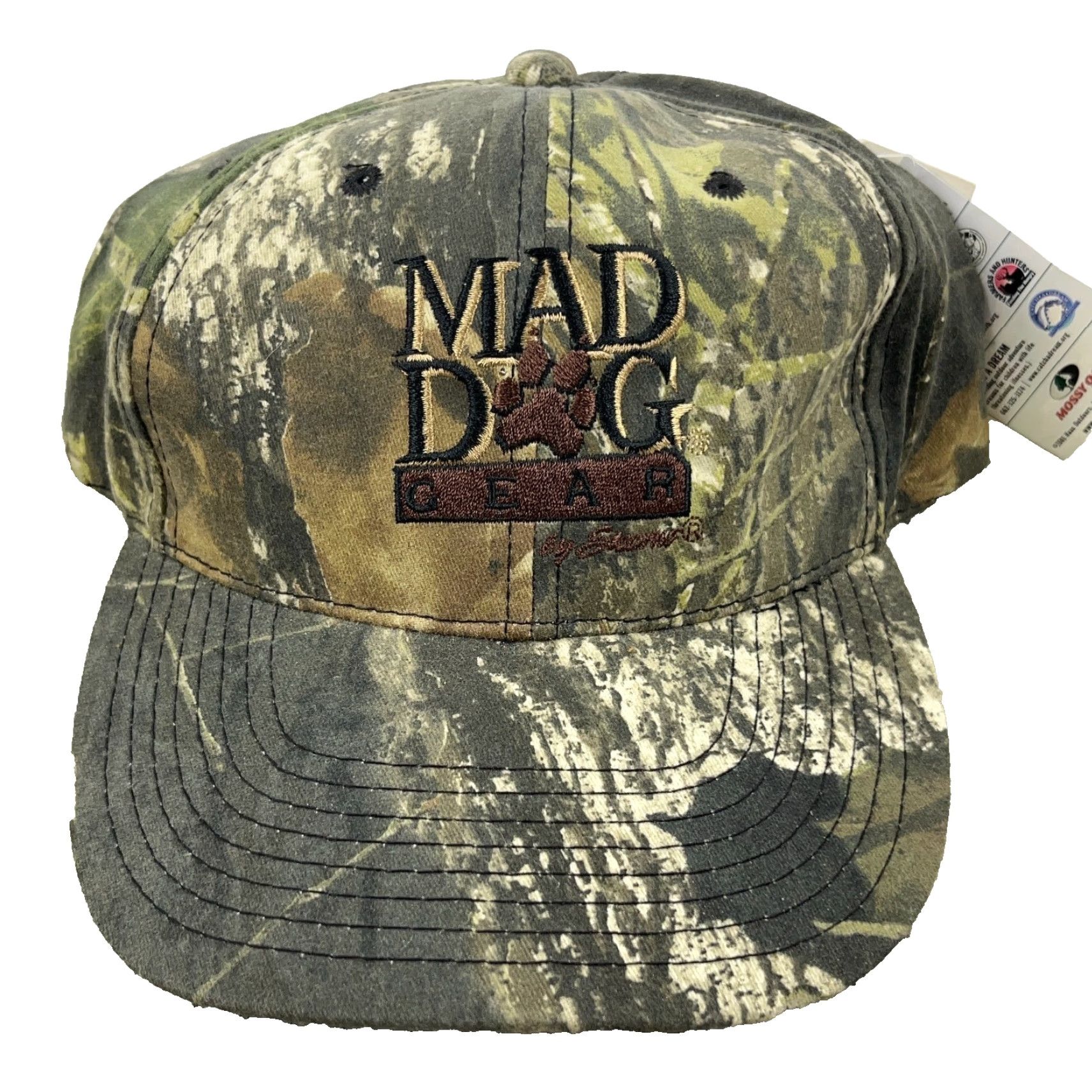 Vintage Mad Dog Gear Hat Cap Mossy Oak Camo Strap Back Hunting Y2K Adjustable Adult Size ONE SIZE - 2 Thumbnail