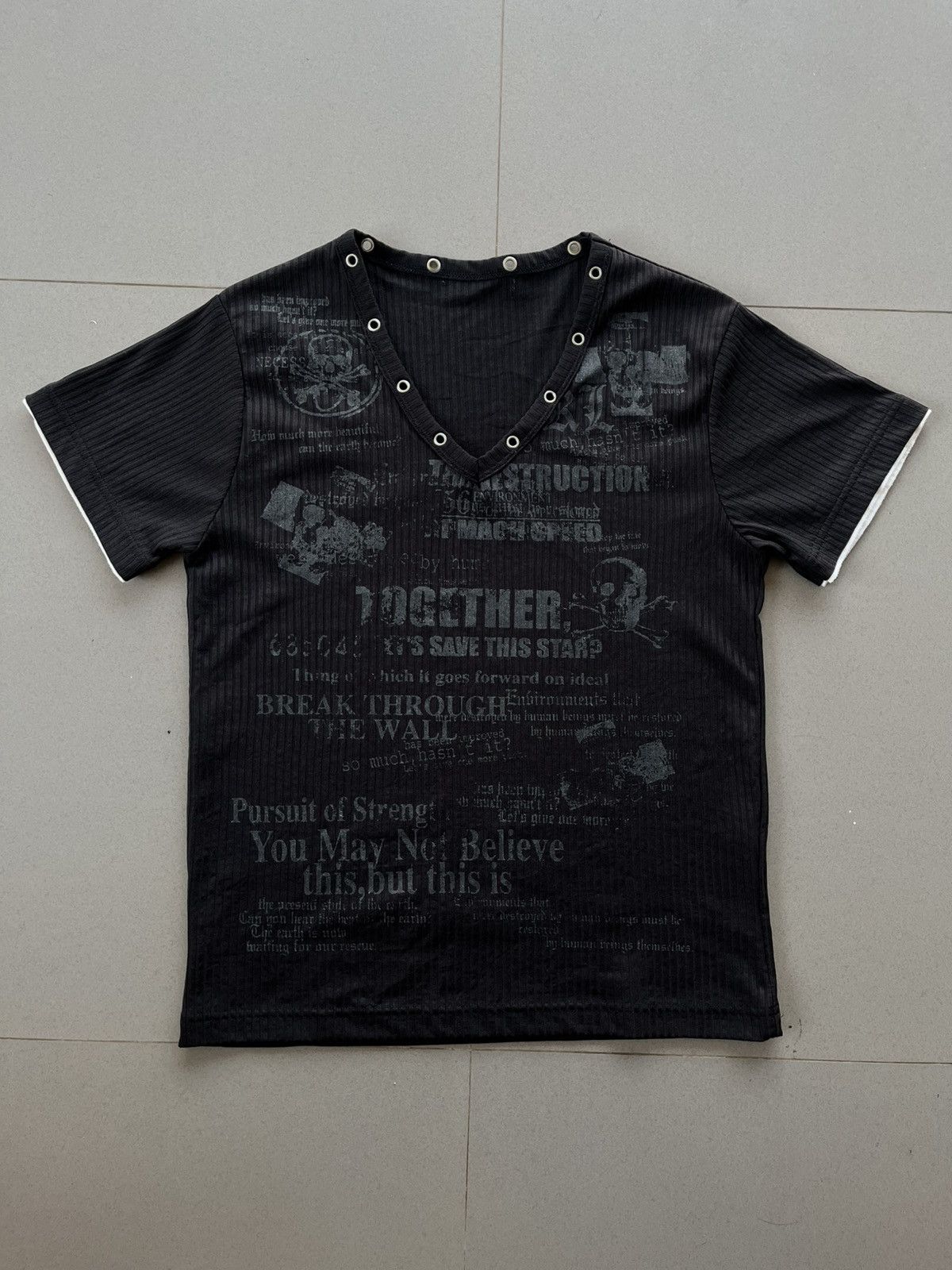 14th Addiction JAPANESE BRAND POEM SKULL STUDDED SEDITIONARIES PUNK STYLE Size US M / EU 48-50 / 2 - 1 Thumbnail