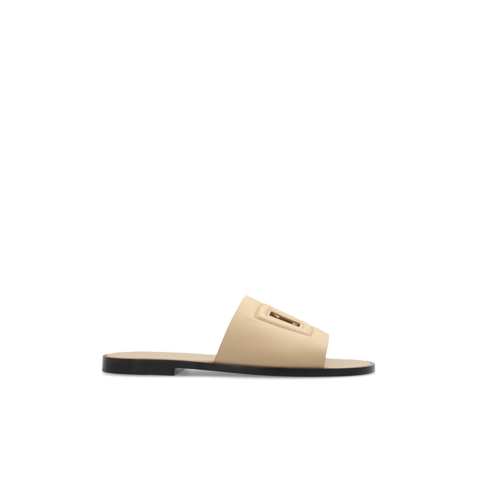 Dolce & Gabbana DOLCE&GABBANA Beige Leather Slippers New & Authentic (Men's Size US 9 / EU 42 - 1 Thumbnail