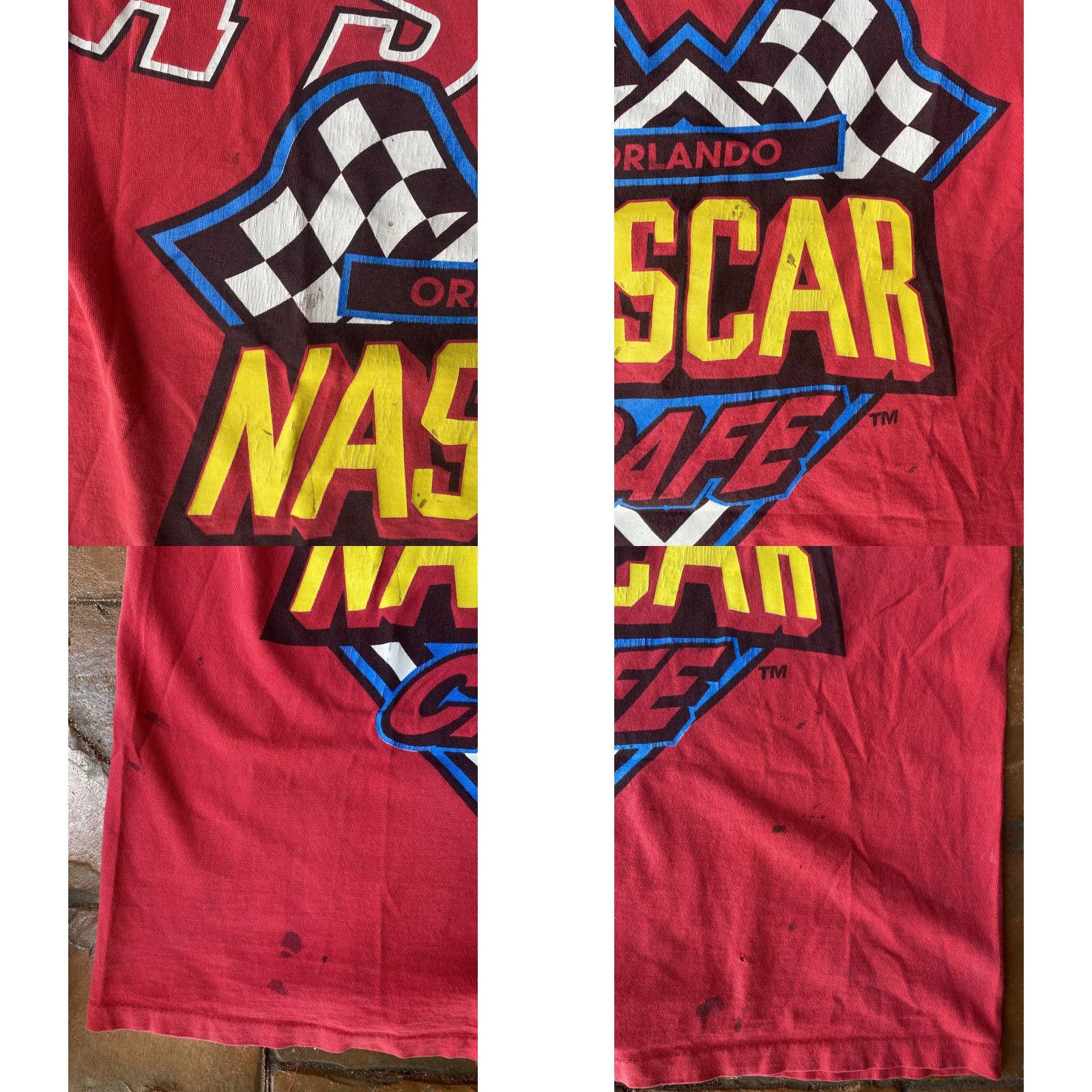 NASCAR VINTAGE Nascar Cafe Racing Orlando T-Shirt L Mens Red 90s Double-Sided Short Sleeve Crew Neck Logo Size US L / EU 52-54 / 3 - 8 Thumbnail