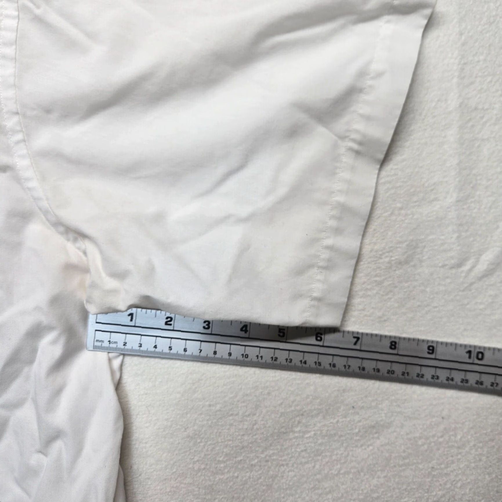 Vintage Tailor’s Row Finery Shirt Adult Men 17.5 White Short Sleeve Button-Up Cotton Solid 17.5 Mens Shirt Size US XXL / EU 58 / 5 - 5 Thumbnail