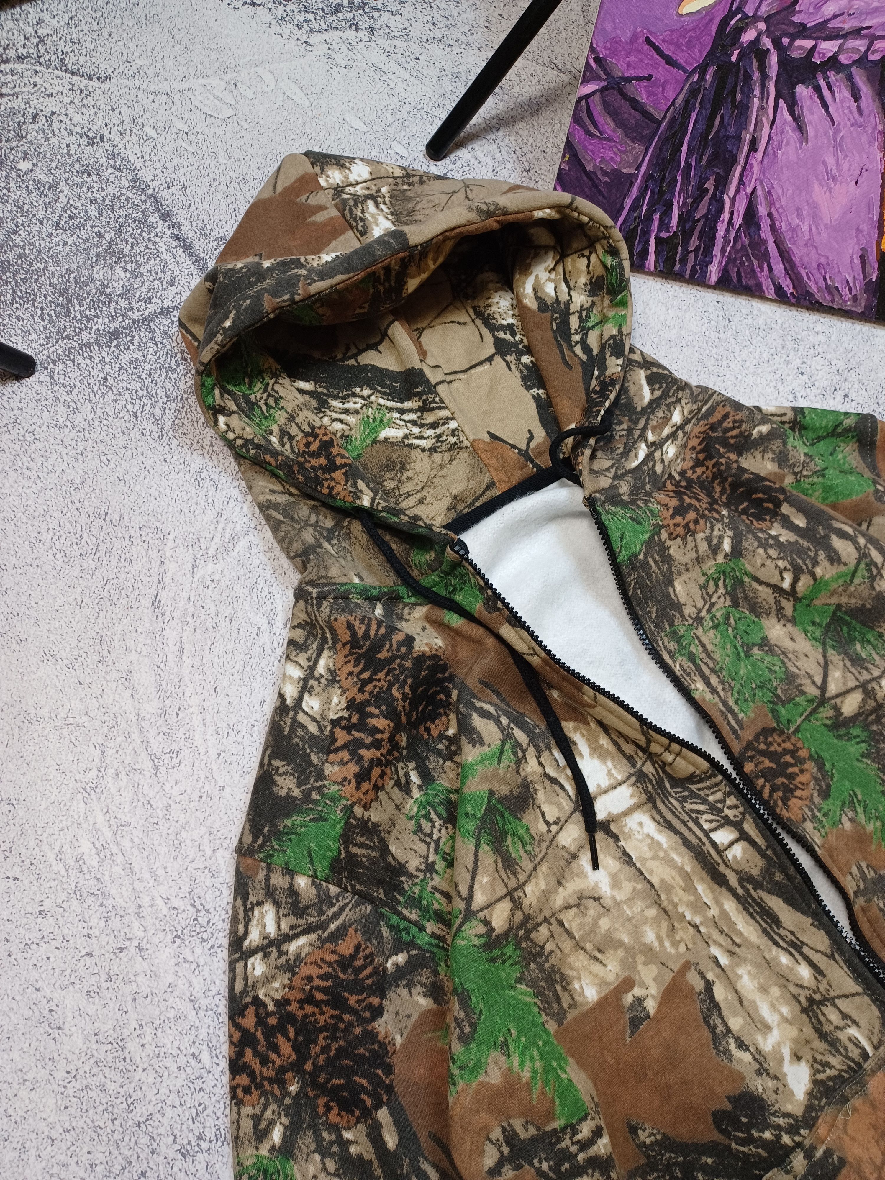 Other Vintage Camo Woodland Zip Hoodie Boxy Fit Y2K Size US M / EU 48-50 / 2 - 6 Thumbnail