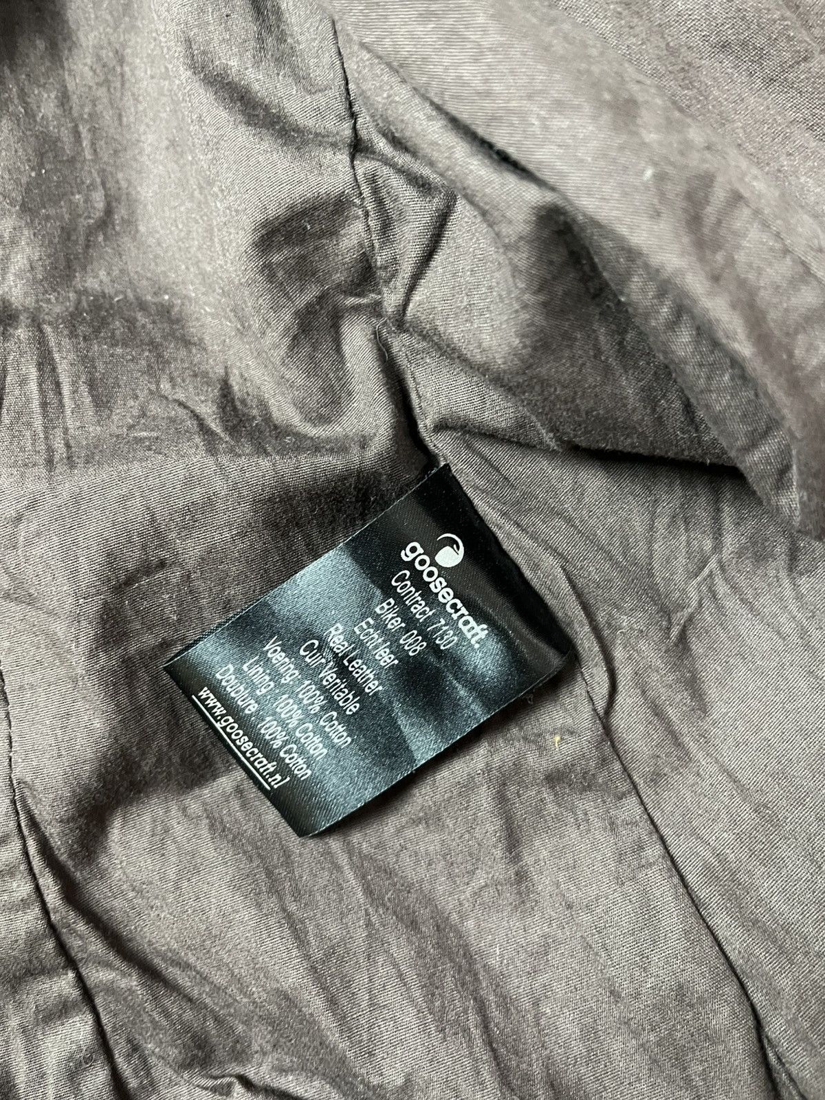 GOOSECRAFT VERY RARE Goosecraft Vintage Faded Real Leather Biker Jacket Size US M / EU 48-50 / 2 - 6 Thumbnail
