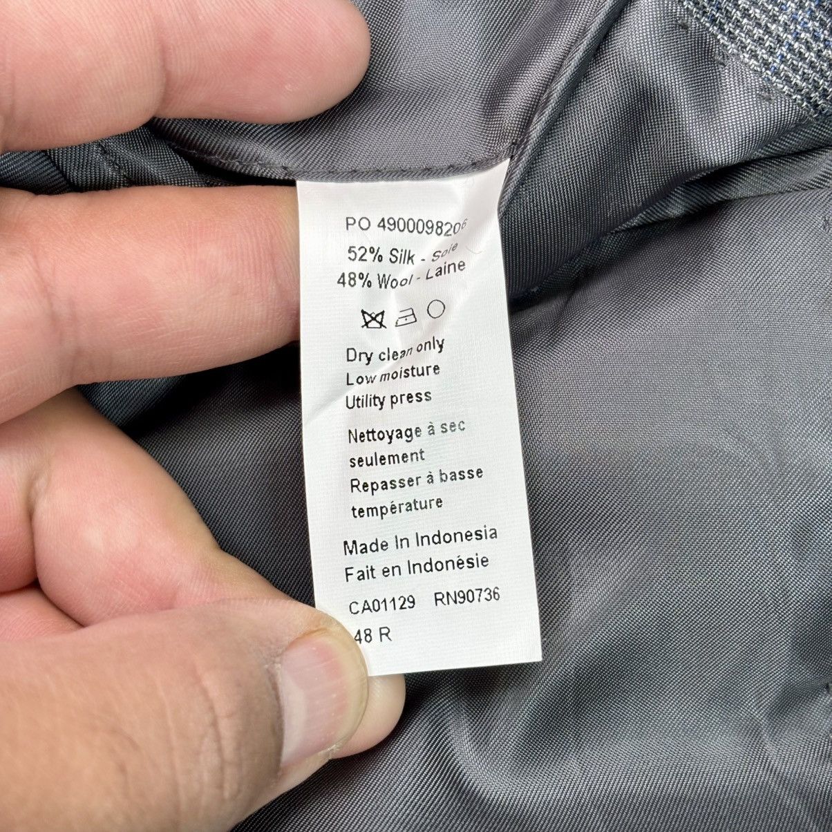 Ralph Lauren Ralph Lauren Sport Coat Men 48 R gray Houndstooth Silk Wool Size 48R - 4 Thumbnail