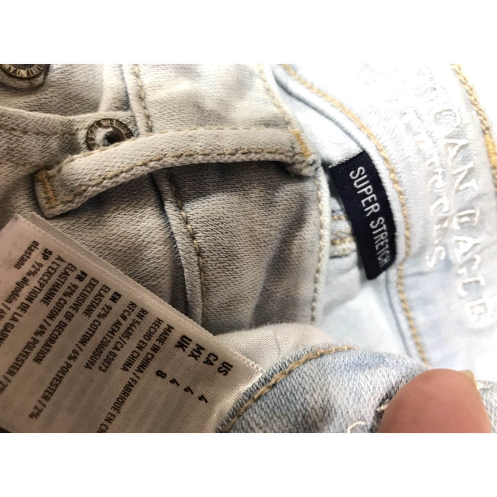 American Eagle Outfitters VINTAGE American Eagle Outfitters Women's Shorts Size 4 Light Wash Denim Casual Summer Stretch Size 27" / US 4 / IT 40 - 3 Thumbnail