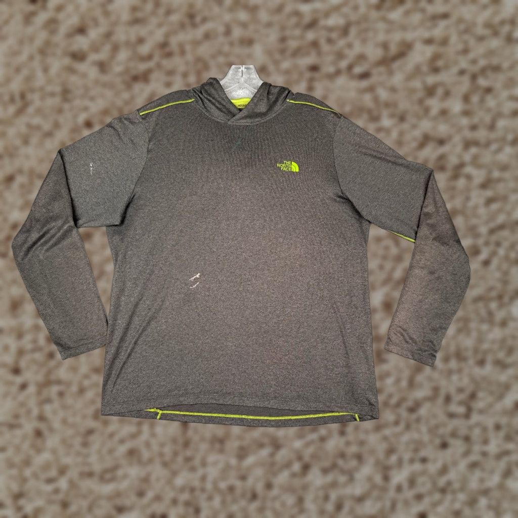 The North Face The North Face Shirt Men Large Gray Long Sleeve Hooded Flashdry Polyester READ Size L / US 10 / IT 46 - 1 Thumbnail