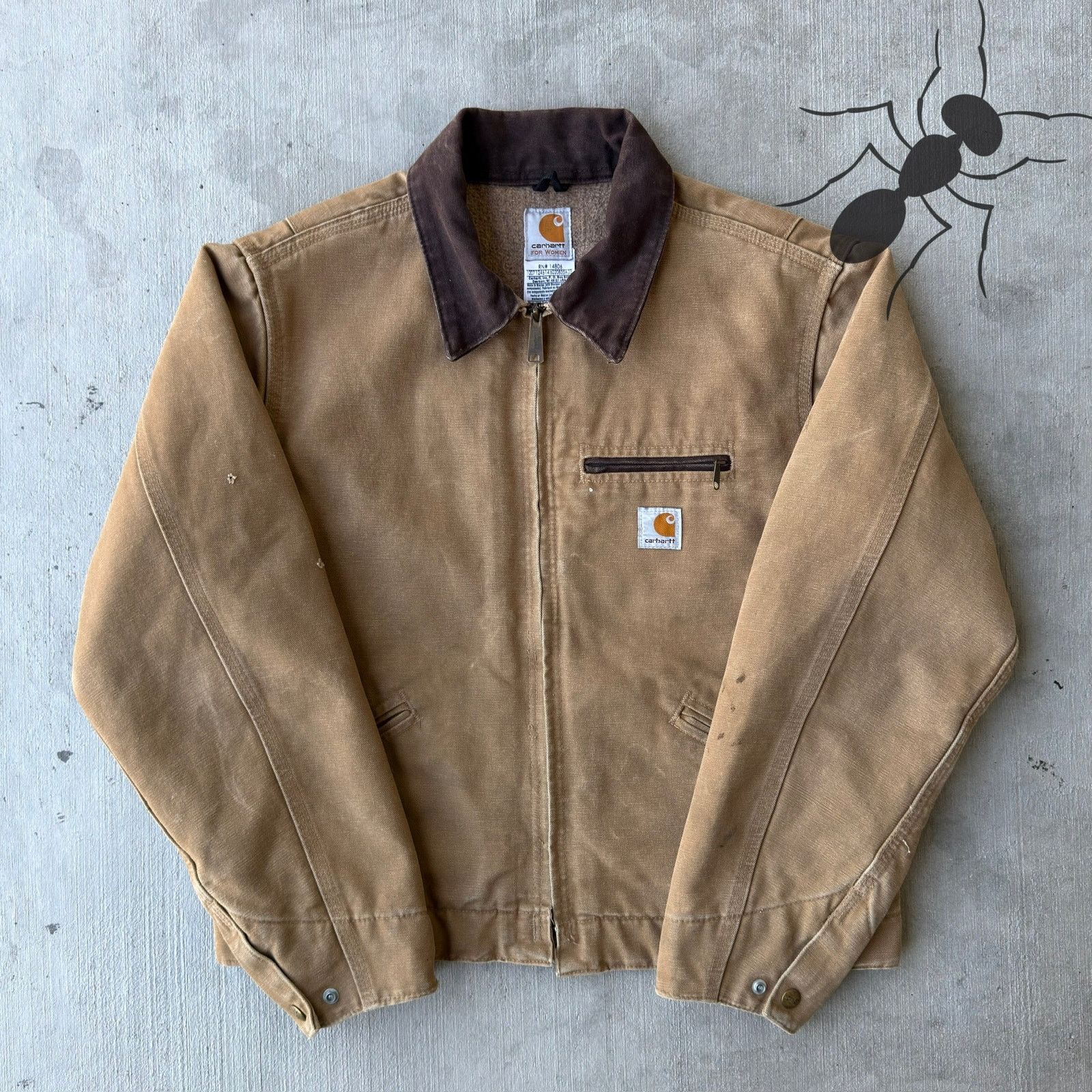 Carhartt × Vintage Carhartt WOMENS WJ097 CML brown work wear jacket Size US M / EU 48-50 / 2 - 1 Thumbnail