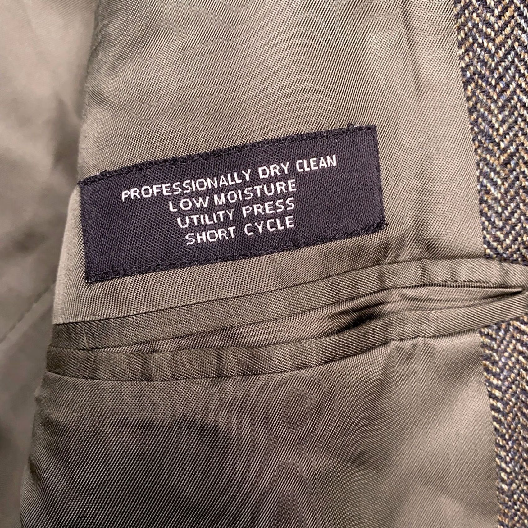Jos. A. Bank Jos. A. Bank Sport Coat Mens 44R Green Herringbone Wool Blazer Size 44R - 6 Thumbnail