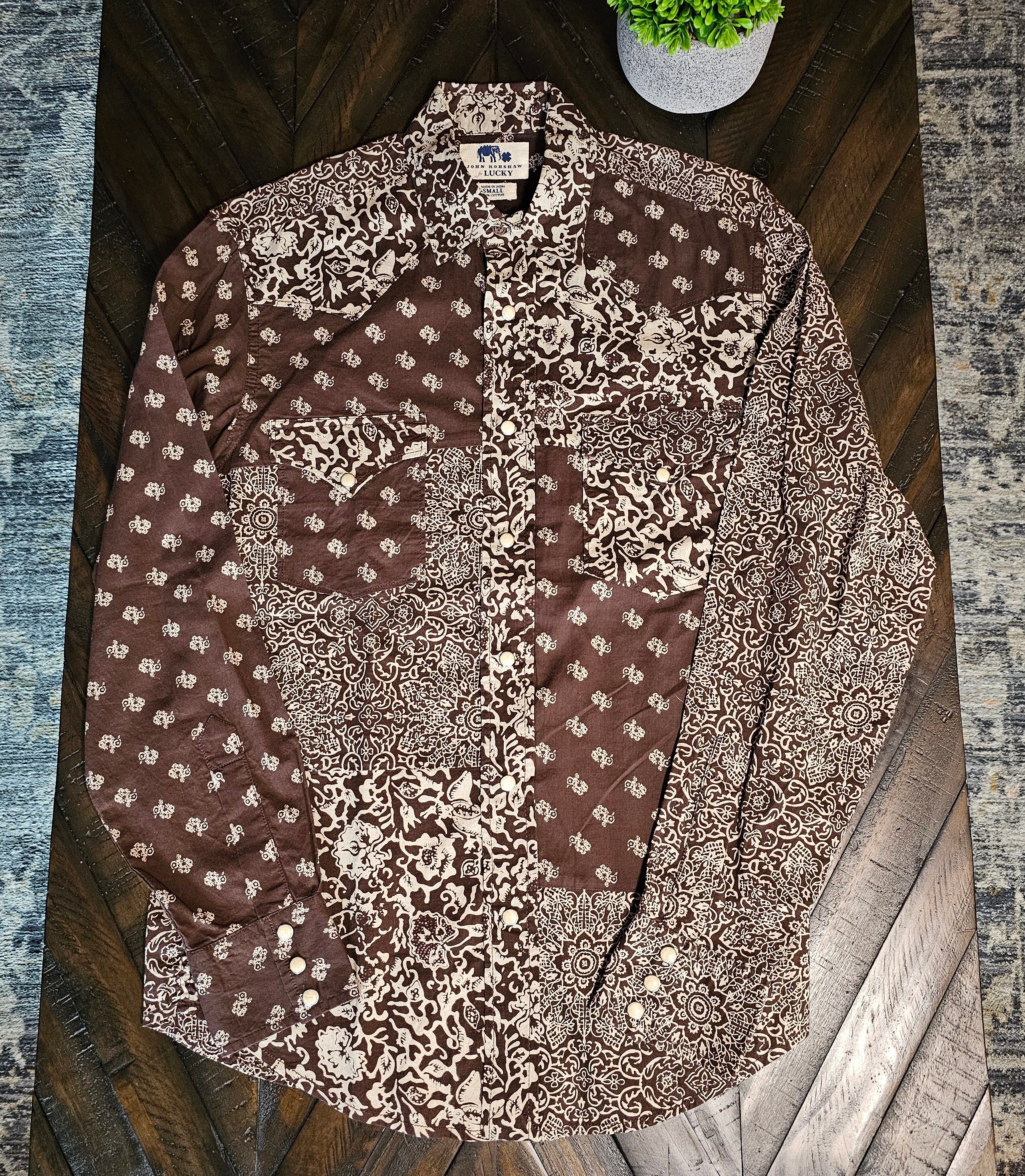 Lucky Brand John Robshaw for Lucky Brand long-sleeve western boho Small Size US S / EU 44-46 / 1 - 2 Thumbnail