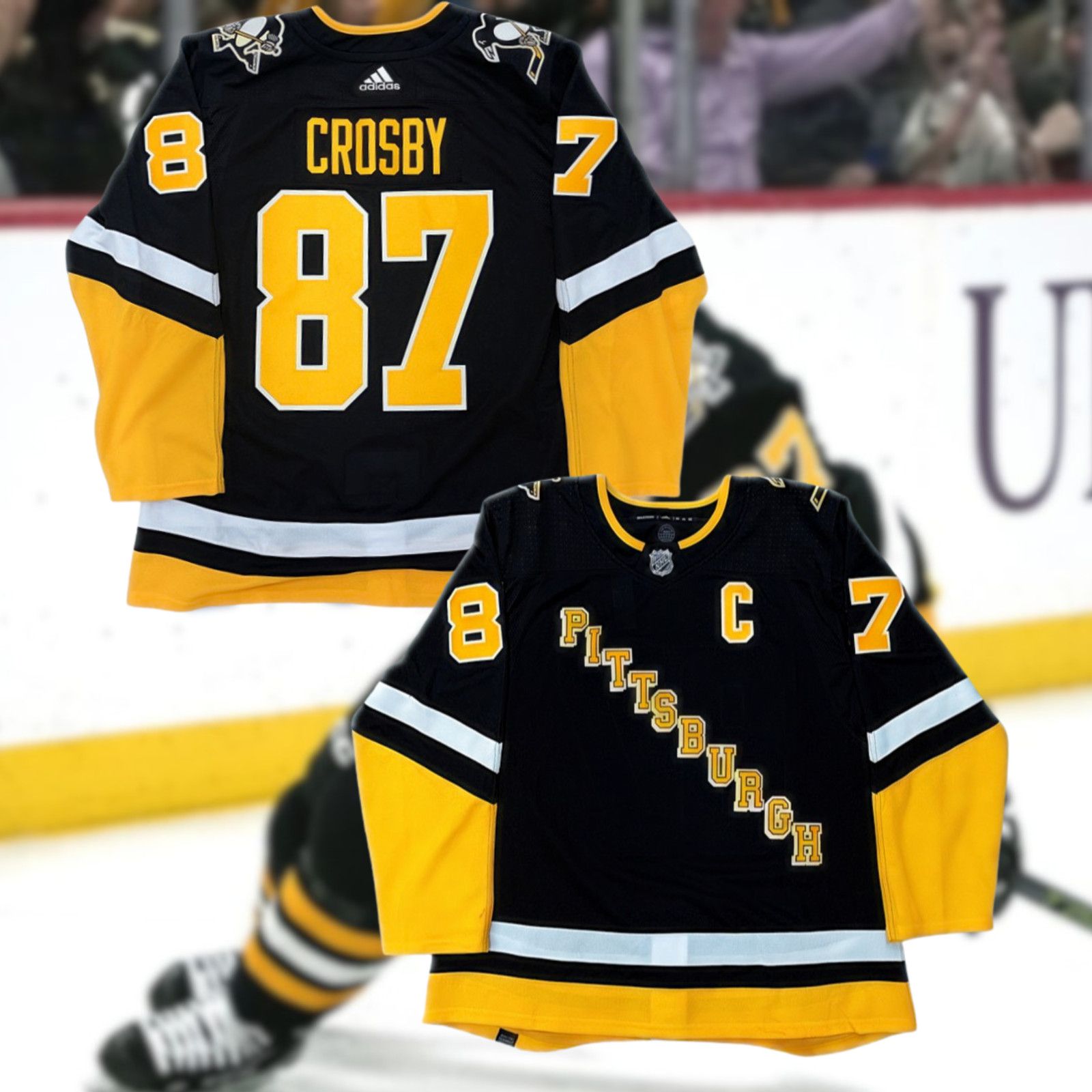 Adidas Sidney Crosby Pittsburgh Penguins Adidas Jersey Sz. 56 2XL Size US XXL / EU 58 / 5 - 3 Thumbnail