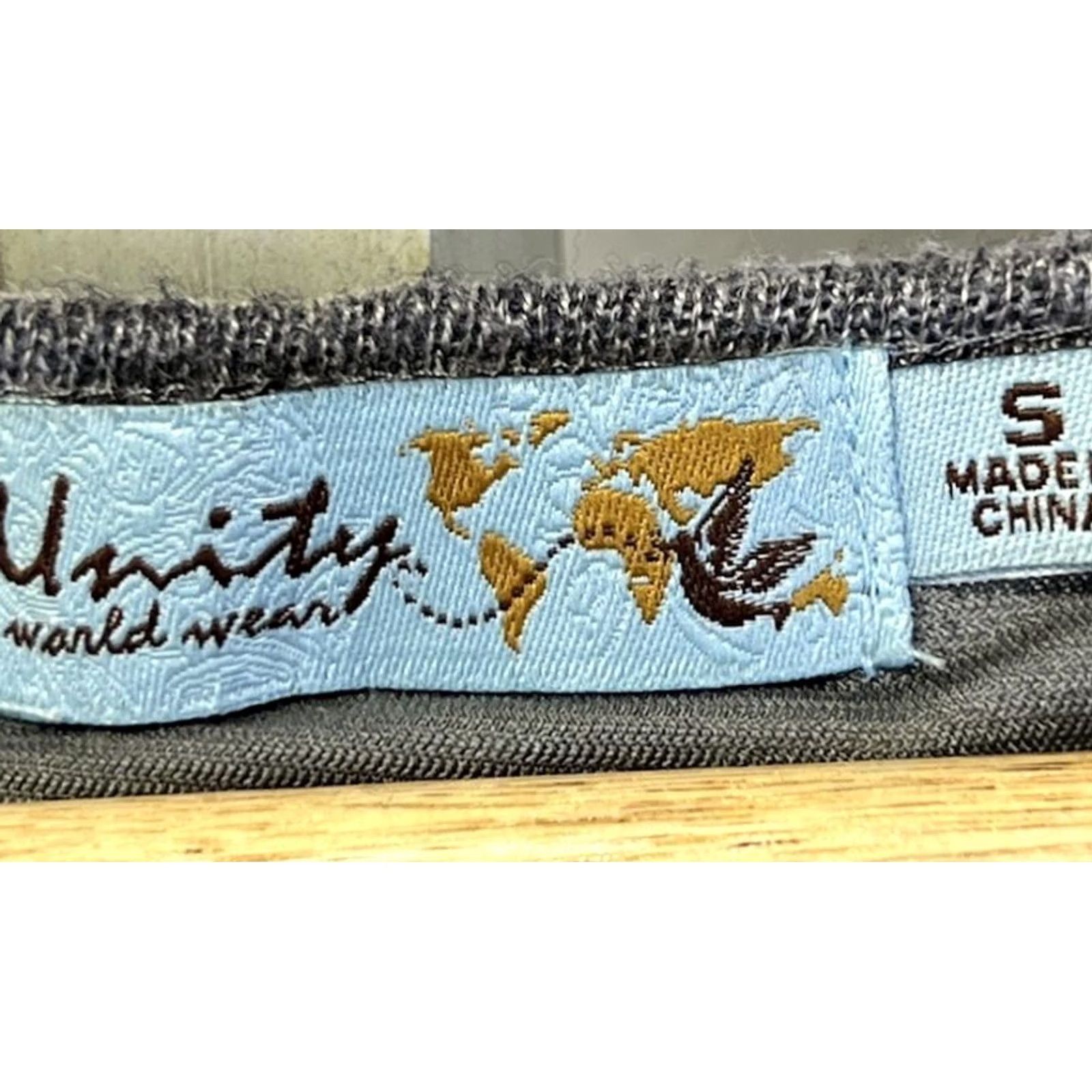 Vintage Unity World Boho Lace Rhinestones Mixed Media Top Women’s S Gray Size S / US 4 / IT 40 - 3 Thumbnail