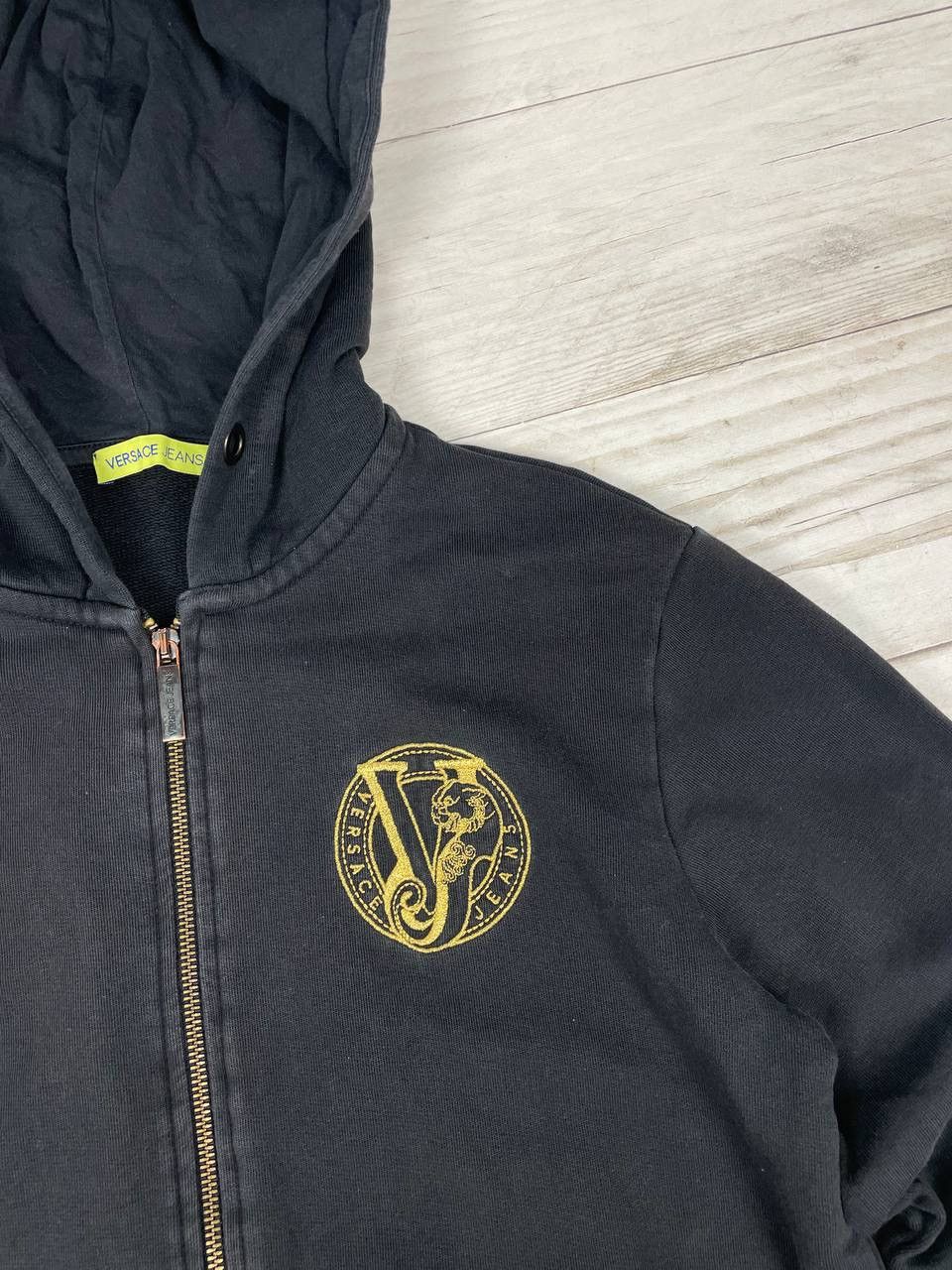 Versace × Versace Jeans Couture Vintage Versace Jeans Zip Hoodie Big Logo Pullover Luxury Size US S / EU 44-46 / 1 - 6 Thumbnail