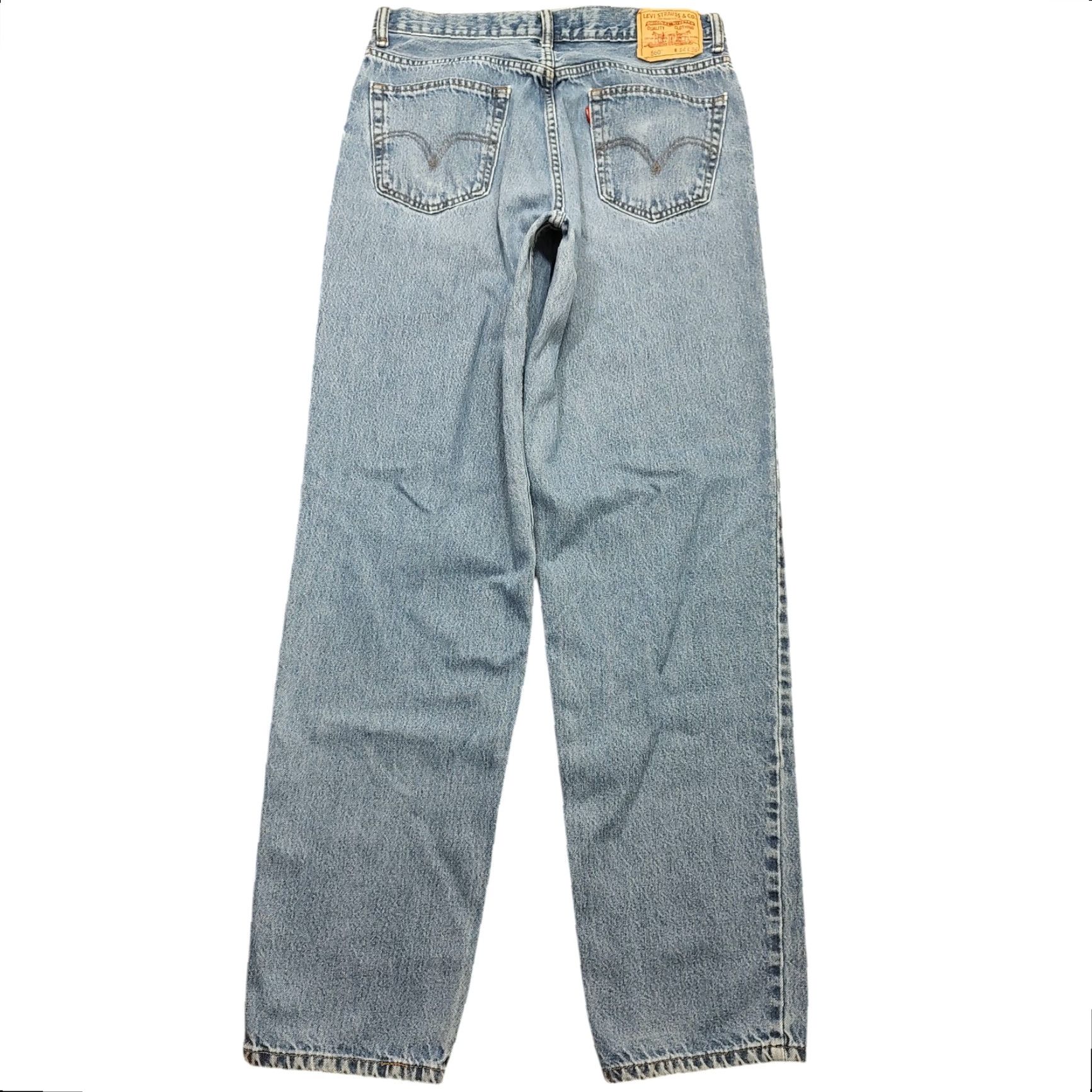 Levi's VINTAGE Levi's 560 Jeans Mens 34x35 Blue Loose Fit Tapered Leg Baggy 90s Grunge USA Denim Cotton Relaxed 5-Pocket Logo Zip Size US 34 / EU 50 - 2 Thumbnail