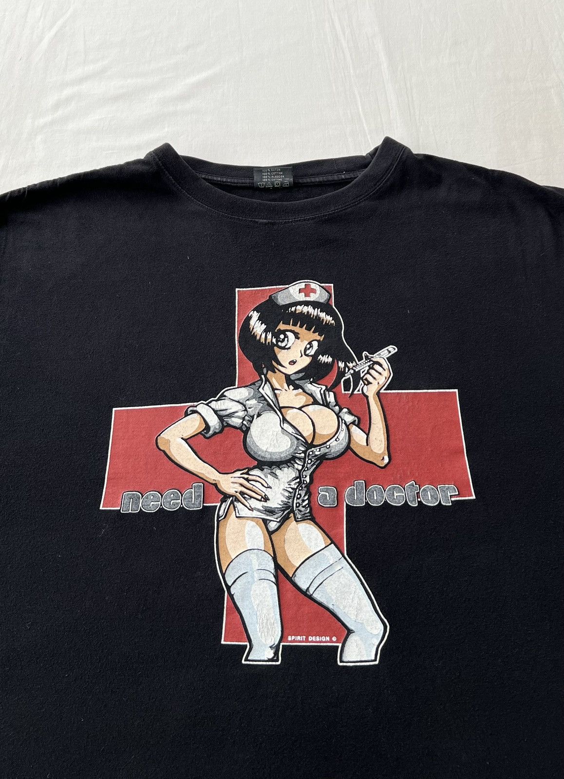 Hook-Ups Vintage 90s Spirit Skateboards Need a Doctor Nurse T-shirt Size US XXL / EU 58 / 5 - 4 Thumbnail
