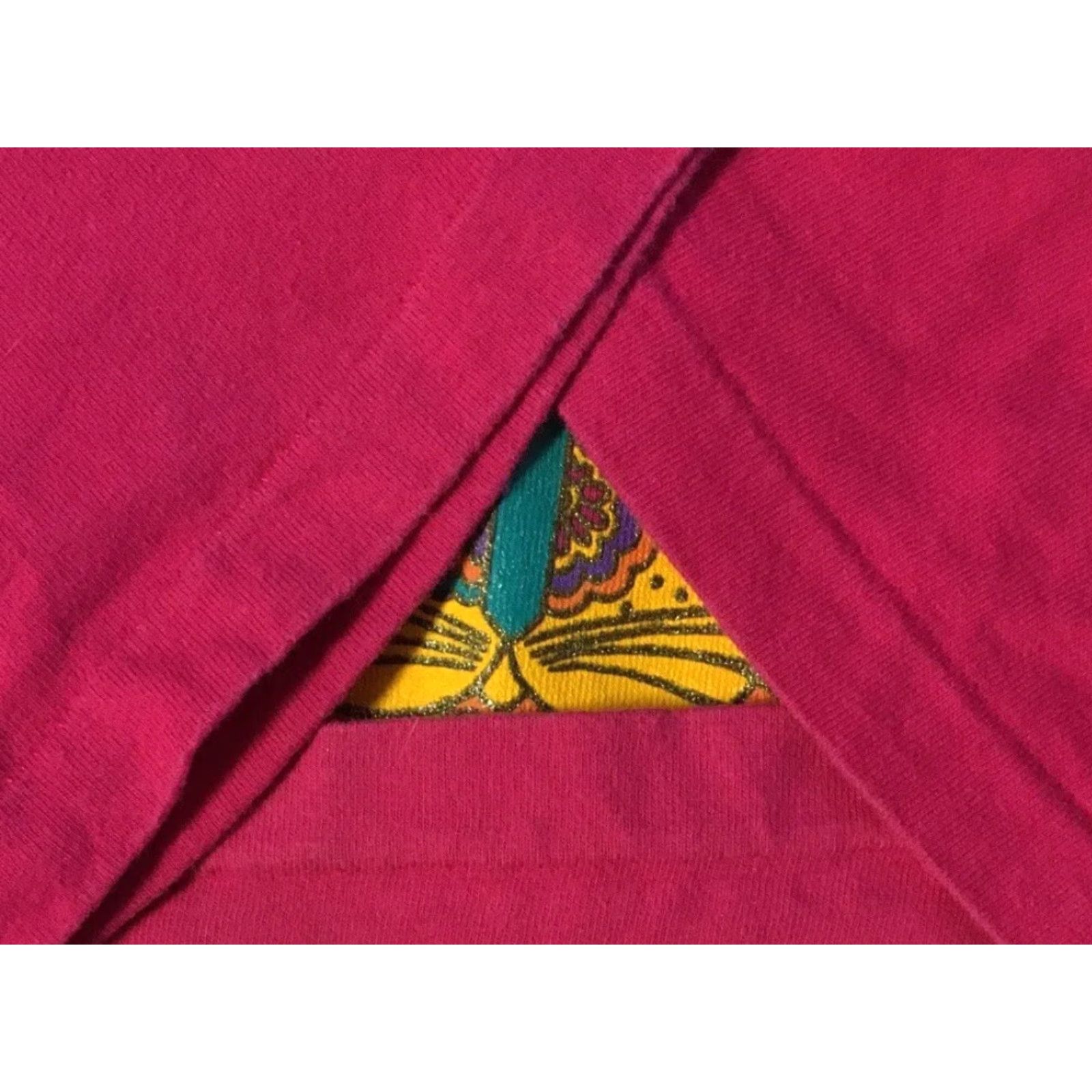 Vintage VINTAGE 90s Laurel Burch Abstract Cat Art Shirt M USA Single Stitch T-Shirt Short Sleeve Pink Men Size US M / EU 48-50 / 2 - 3 Thumbnail