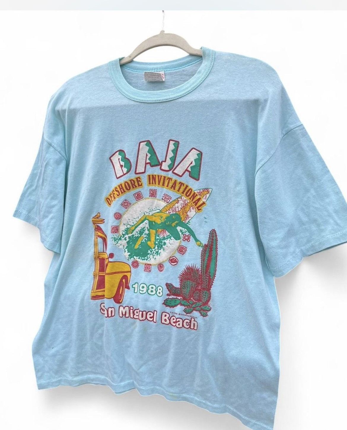 Vintage Vintage D&G 1988 Baja Offshore San Miguel Beach T-Shirt Size US L / EU 52-54 / 3 - 3 Thumbnail