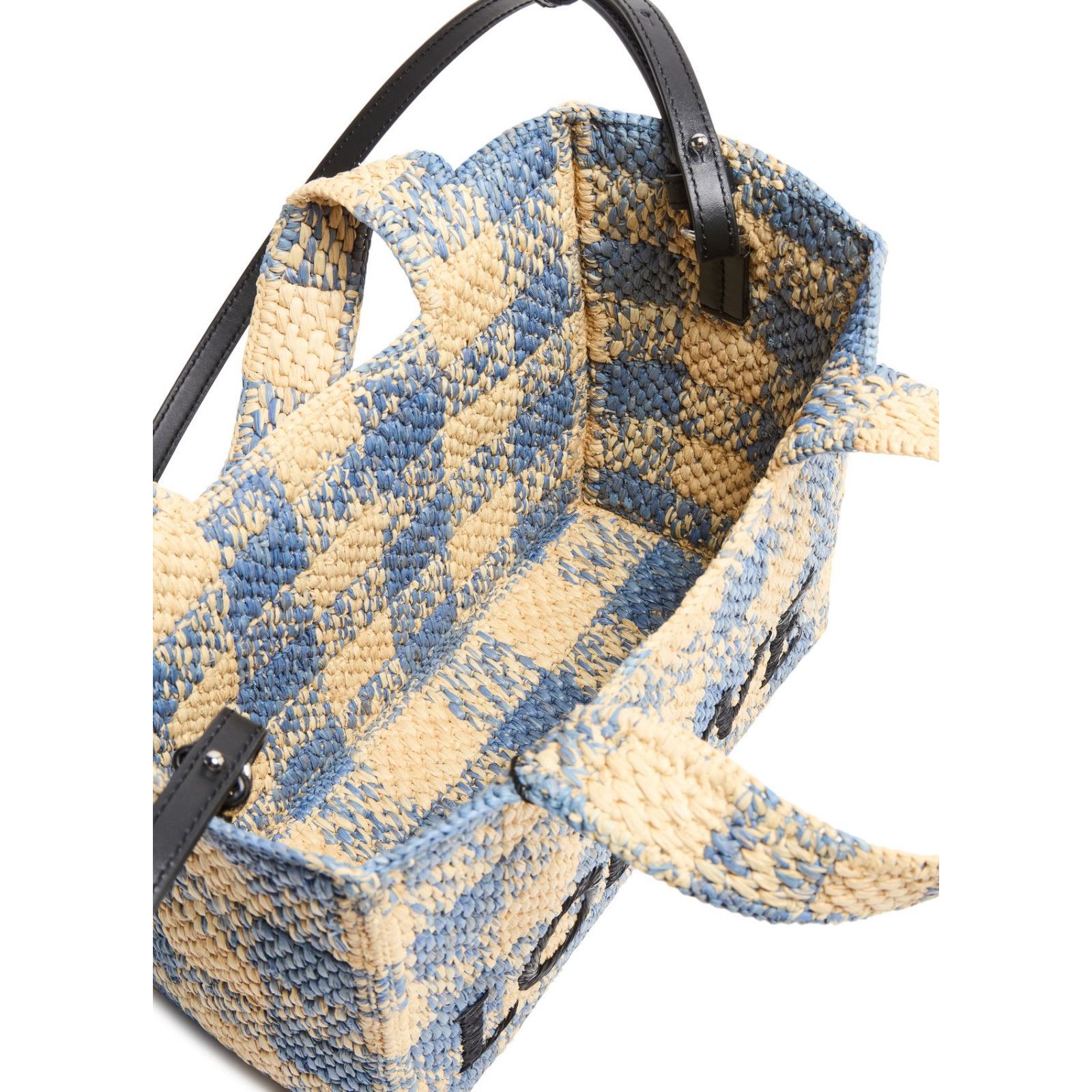 Loewe LOEWE Light Blue/Natural Small Raffia Tote Bag New & Authent Size ONE SIZE - 4 Thumbnail