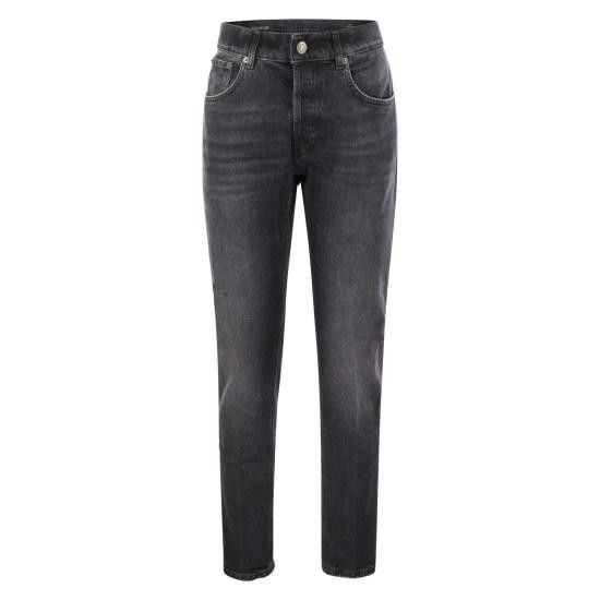 Dondup DONDUP Men Straight Pants UP576DS0215UHS9 BLACK Size US 33 - 1 Thumbnail