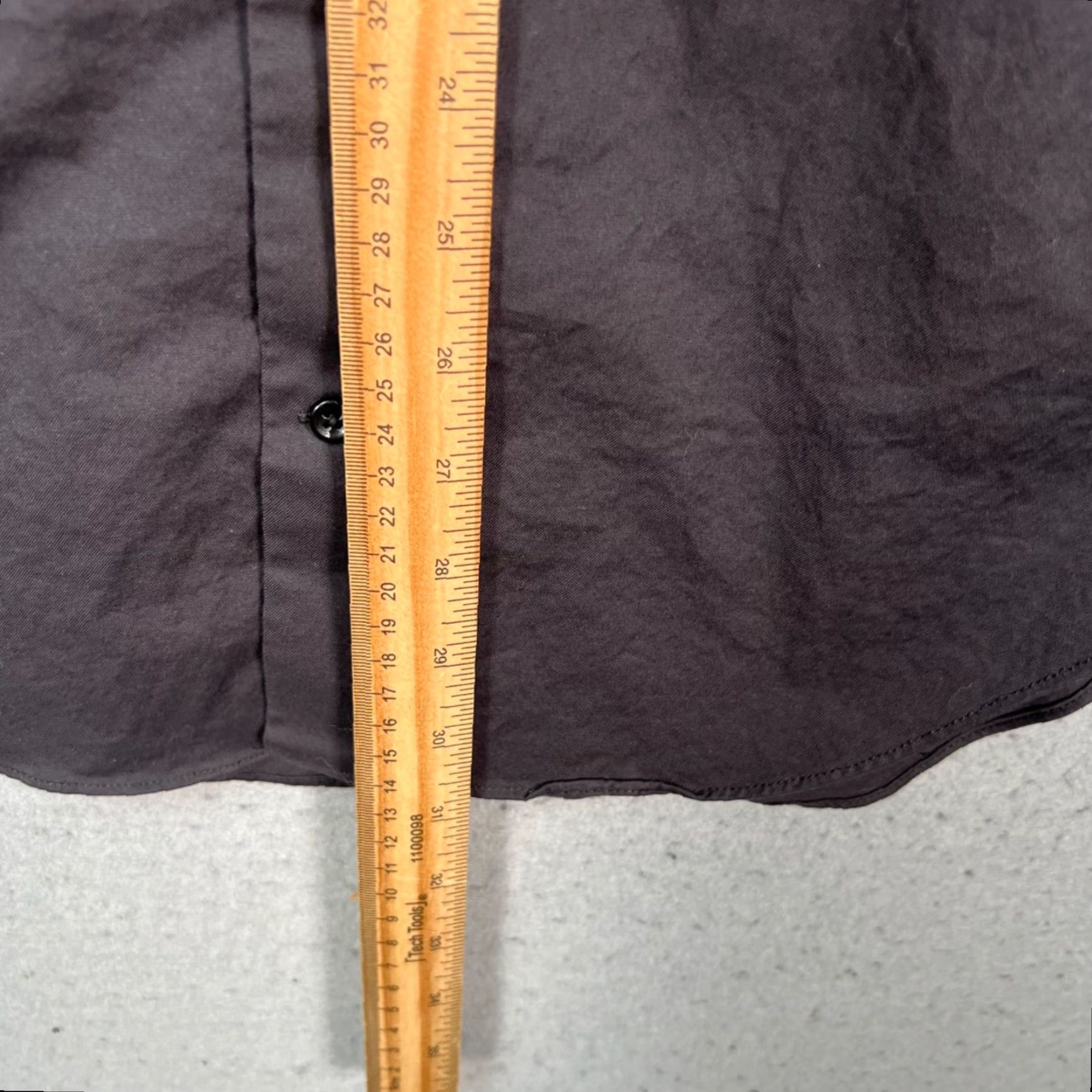 Armani Armani Collezioni Mens Black Button-Up Dress Shirt 14.5 37 Cotton Blend Long Sleeve Baggle? Size 40R - 6 Thumbnail