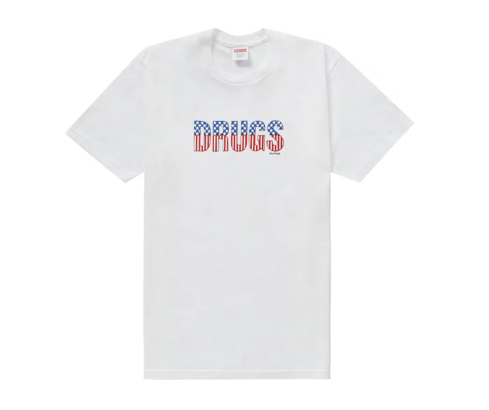 Supreme Supreme Drugs Tee White Size L Size US L / EU 52-54 / 3 - 1 Thumbnail