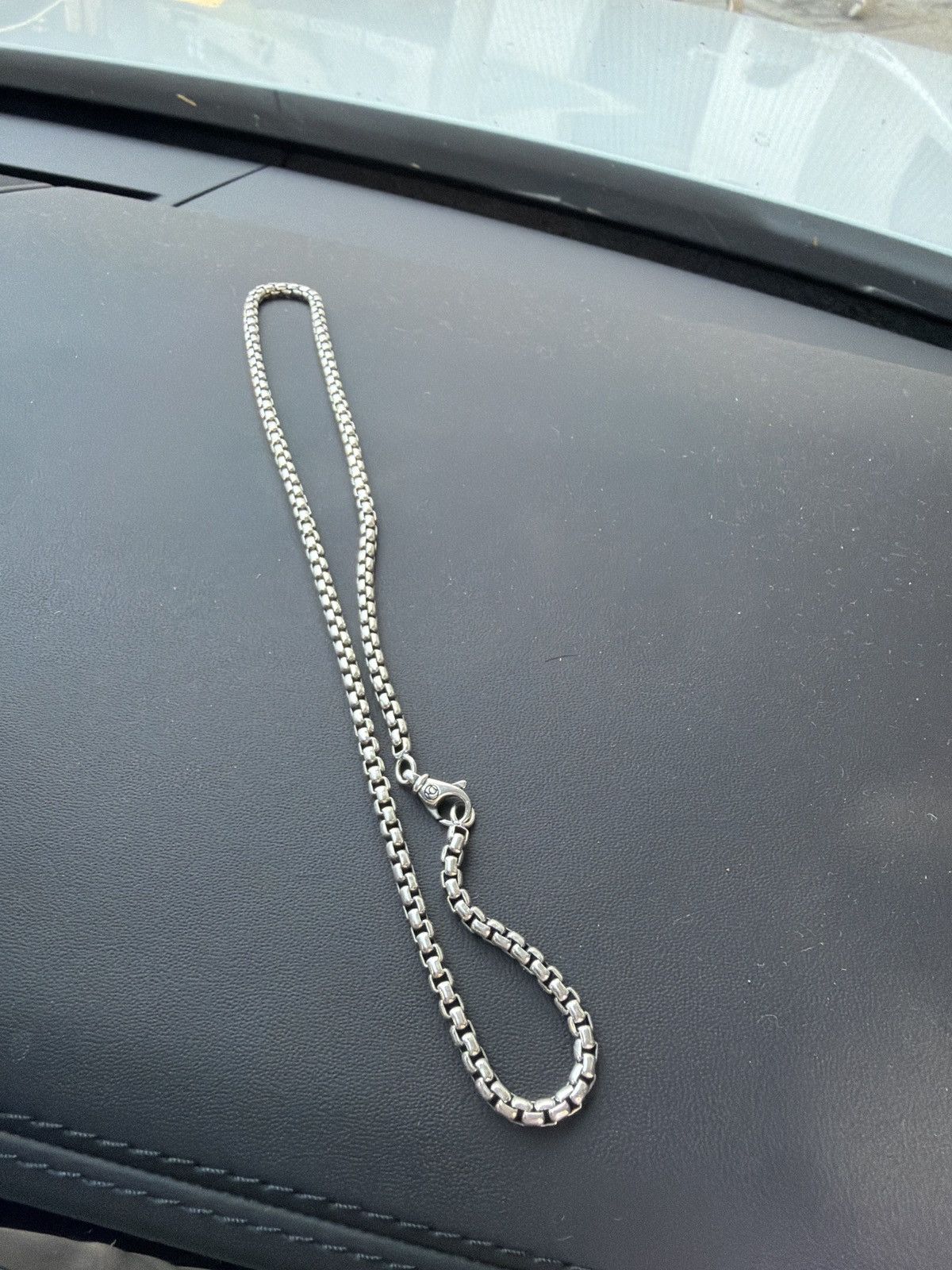 David Yurman David Yurman Sterling Silver Box Chain Necklace 925 DY 2.7mm Size ONE SIZE - 3 Thumbnail