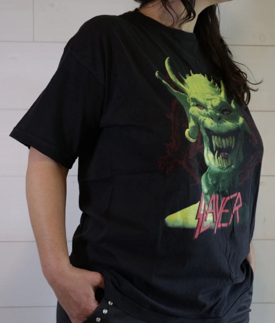 Band Tees Slayer T Shirt Vintage 1990 Grail Size US XL / EU 56 / 4 - 18 Thumbnail