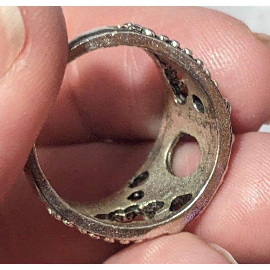 Other Floral Filigree Silver Tone Ring Setting Size 7 3/4 Size ONE SIZE - 14 Thumbnail