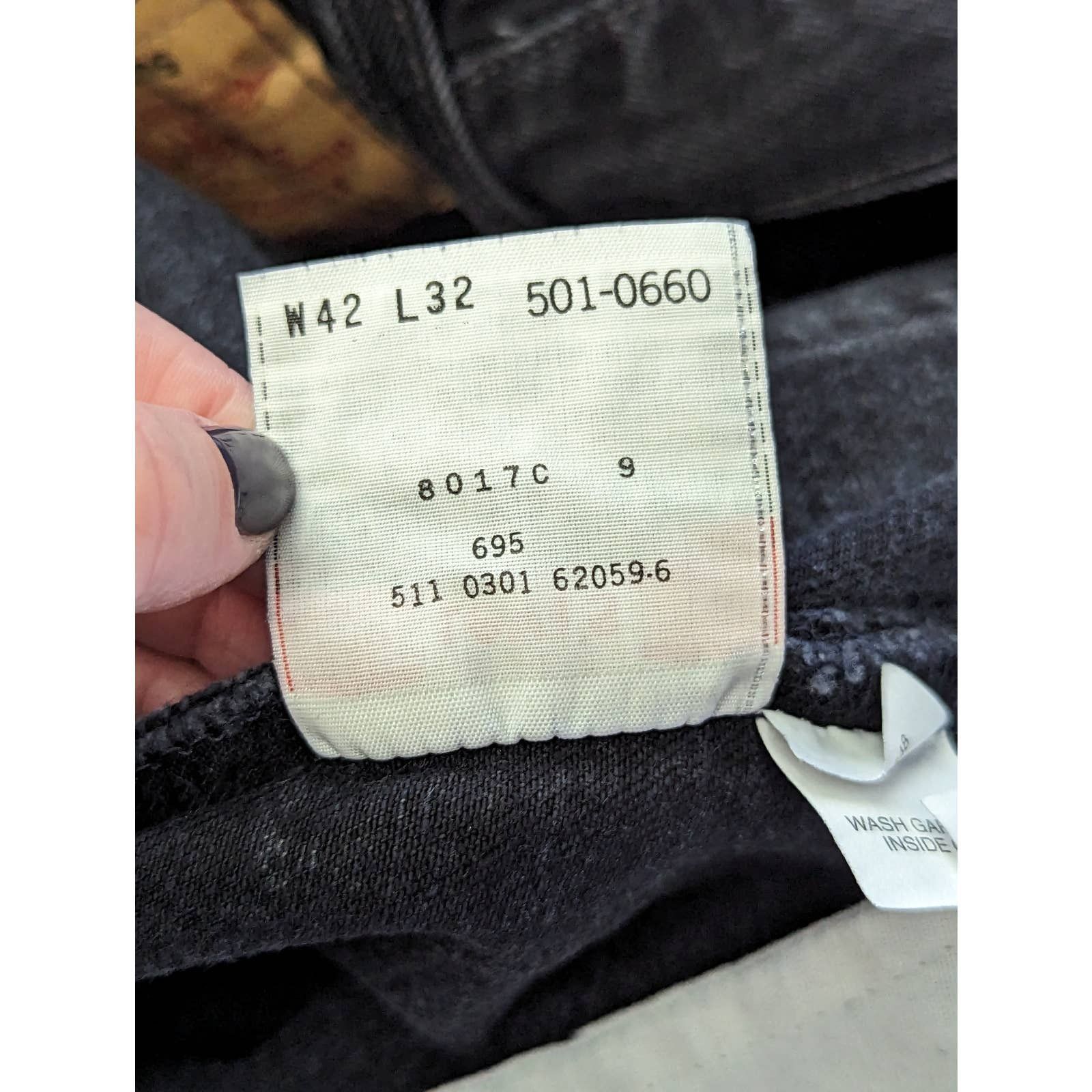Levi's × Levi's Vintage Clothing × Vintage Vintage Y2K Levi 501 Jeans Black Faded Made in USA Mens 42 Size US 42 / EU 58 - 4 Thumbnail