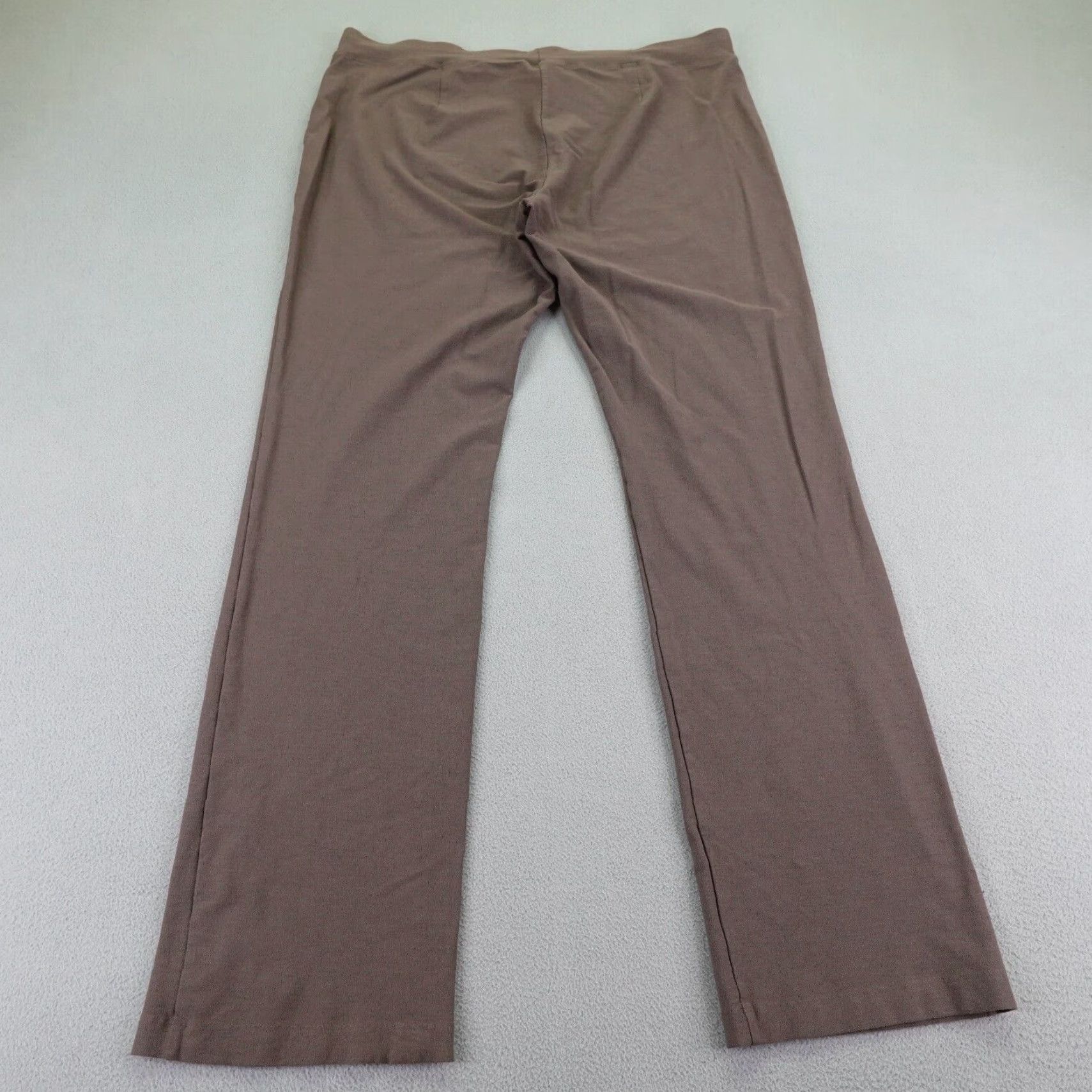 Eileen Fisher VINTAGE Eileen Fisher Pants Womens Large Brown Bootcut Casual Knit Stretchy Slacks Size 34" / US 12 / IT 48 - 6 Thumbnail