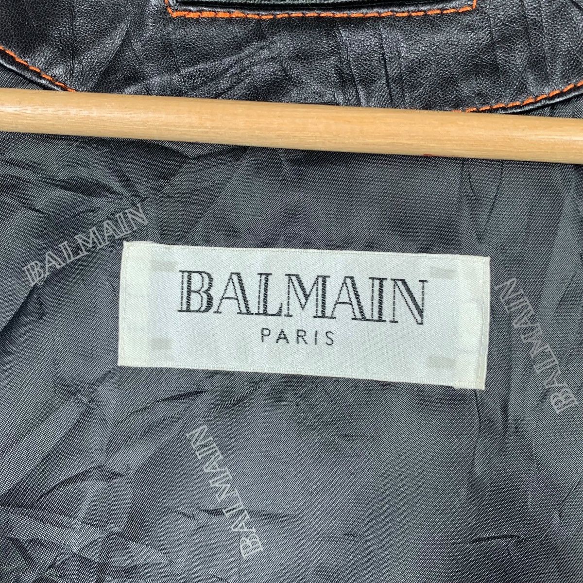Balmain BALMAIN Paris Luxury Fashion Designer Leather Bomber Jacket Size US XL / EU 56 / 4 - 7 Thumbnail
