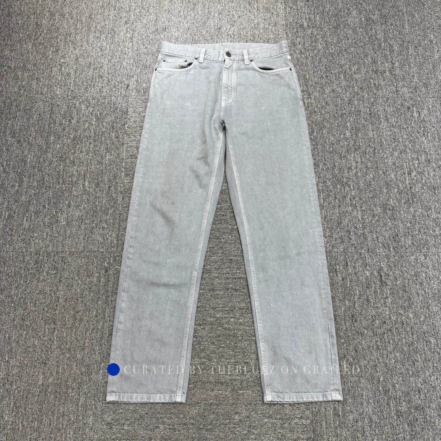 Ermenegildo Zegna Washed Gray Distressed Jeans, Size 32 Size US 32 / EU 48 - 1 Thumbnail