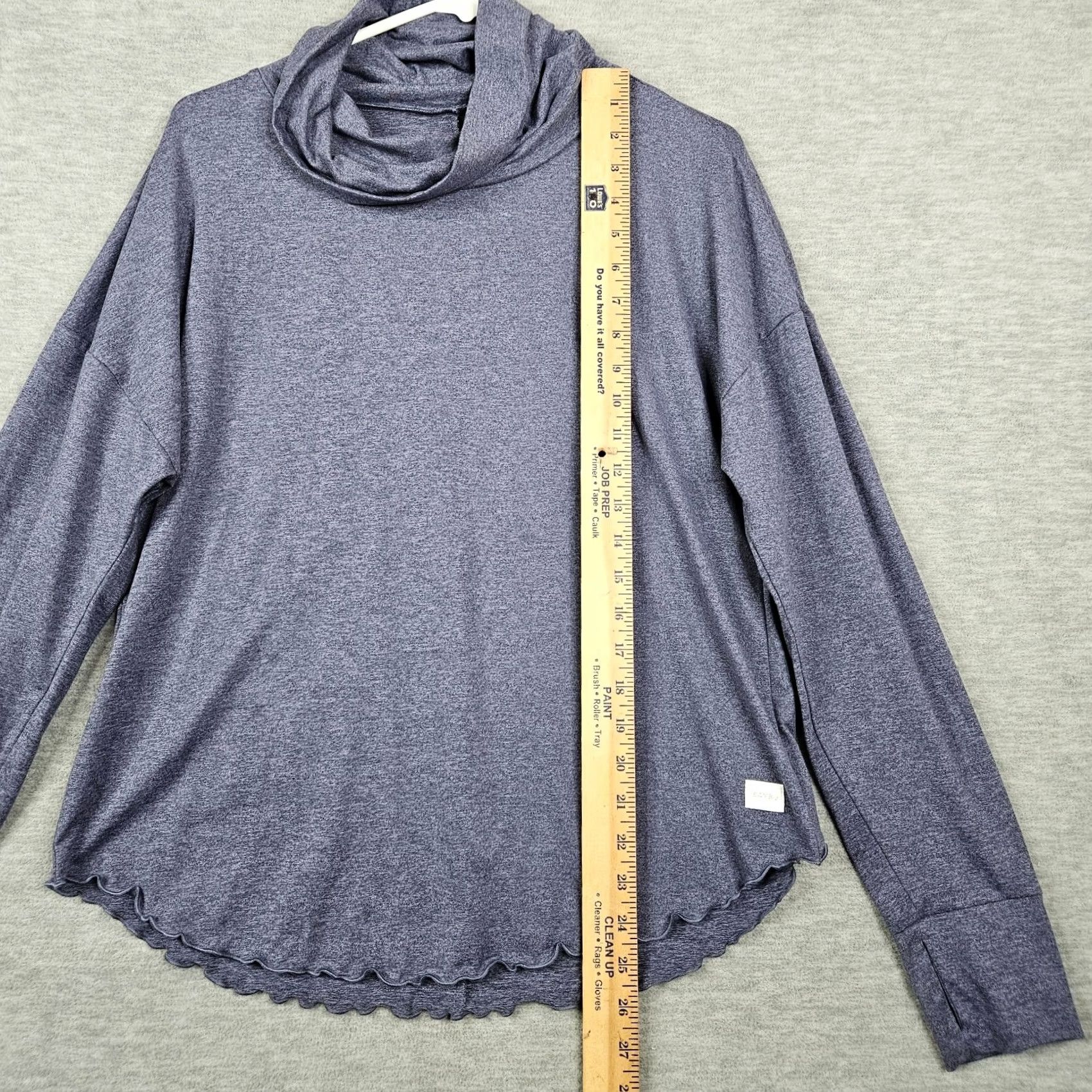 Vintage Soybu So Soft Funnel Turtle Neck Top Women's Size M heater blue Size M / US 6-8 / IT 42-44 - 5 Thumbnail