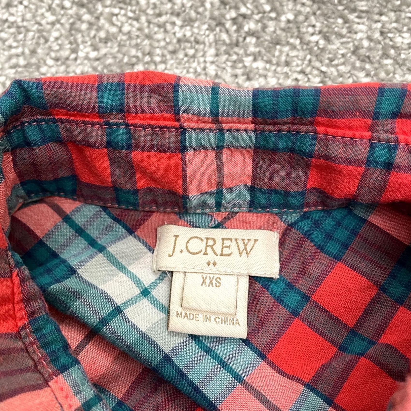 J.Crew J. Crew Shirt Womens XXS Multi Plaid Cotton Casual Long Sleeve Button Down Top Size XXS / US 00 / IT 34 - 4 Thumbnail