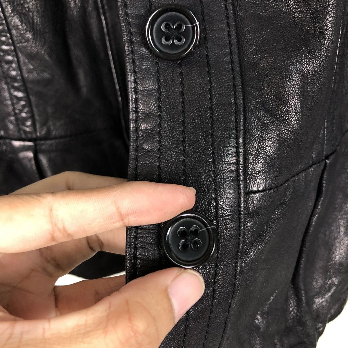 Hysteric Glamour CROPPED BIKER LEATHER JACKET BANANA REPUBLIC 14th ADDICTION Size US XS / EU 42 / 0 - 17 Thumbnail
