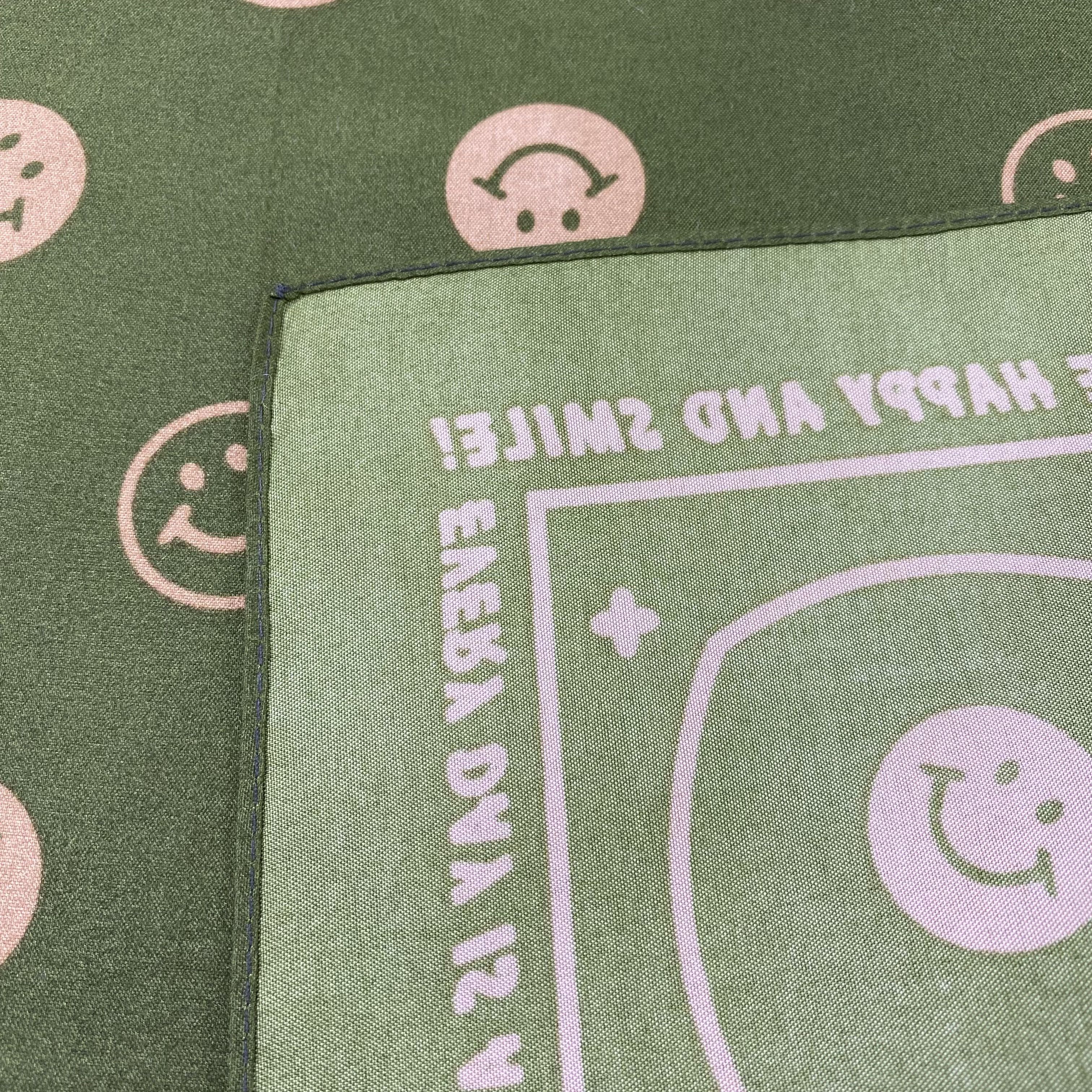 Japanese Brand Smile Face Monogram Handkerchief /Bandana /Neckerchief-B1393 Size ONE SIZE - 7 Thumbnail