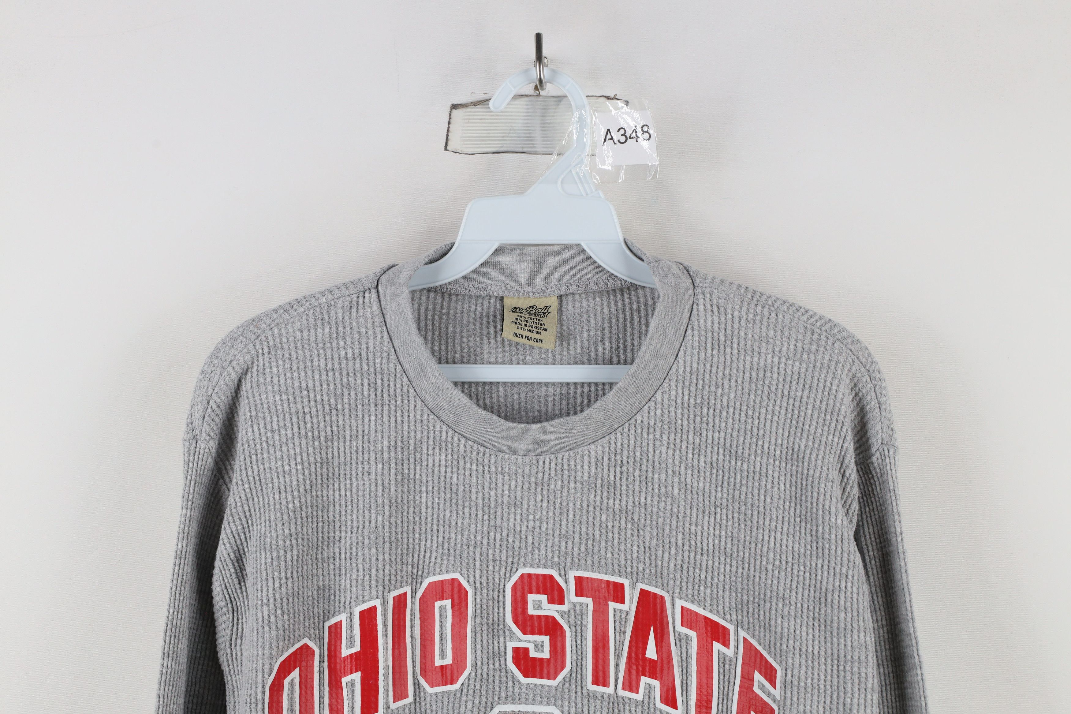 Vintage Vintage 90s University Long Sleeve Thermal Waffle T-Shirt Size US M / EU 48-50 / 2 - 2 Thumbnail