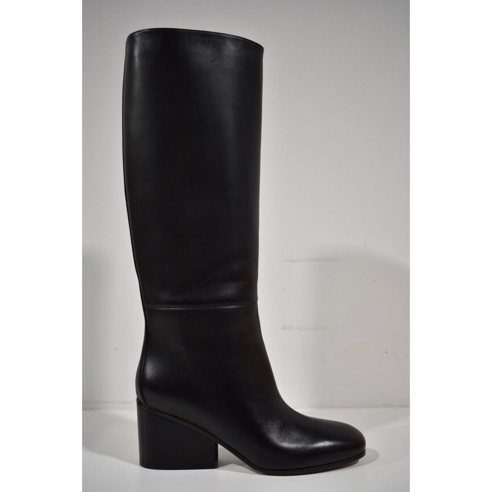 Hermes Hermes New Jersey Black Calfskin Leather Knee High Block Size US 9 / IT 39 - 3 Thumbnail